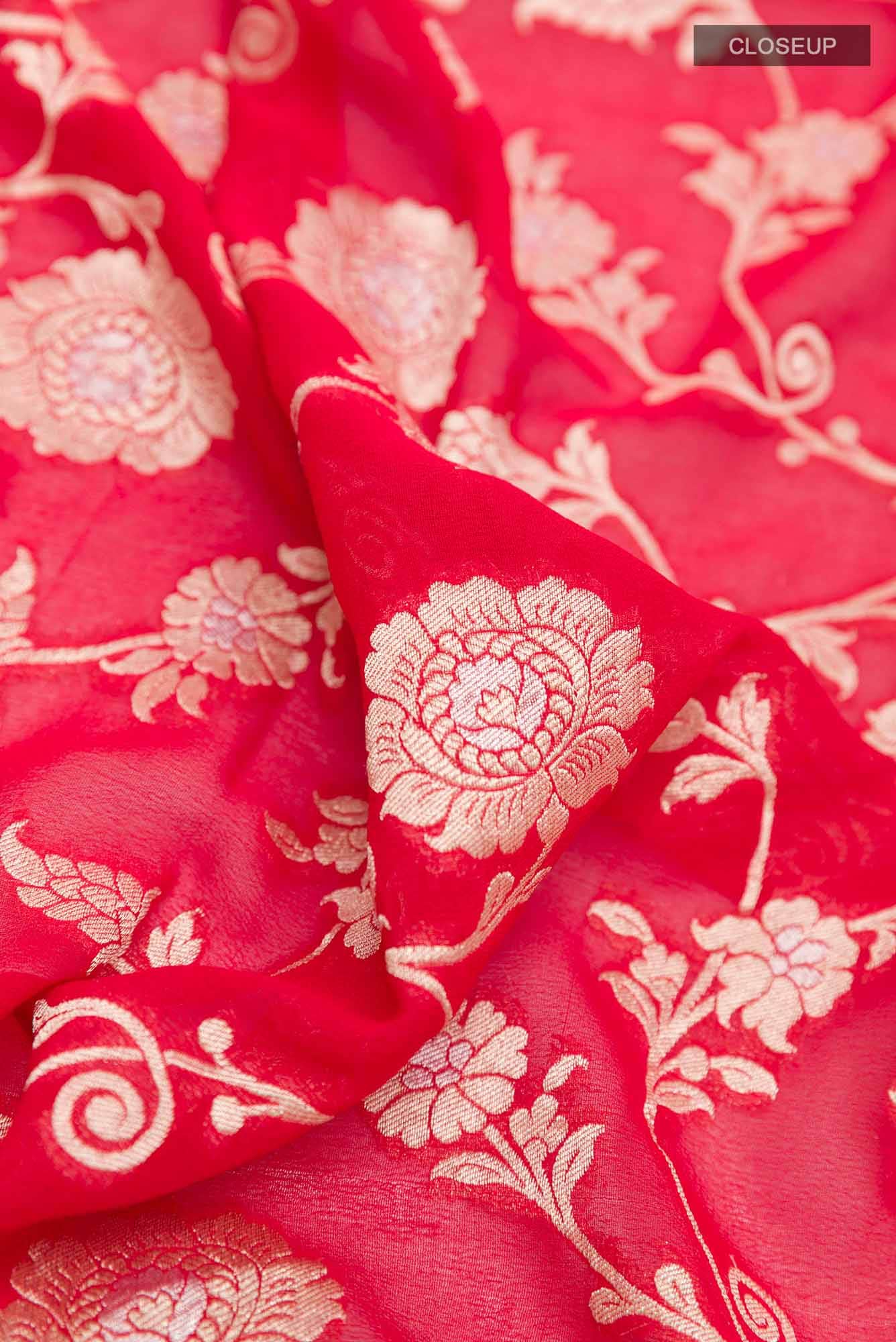 Red Georgette Saree