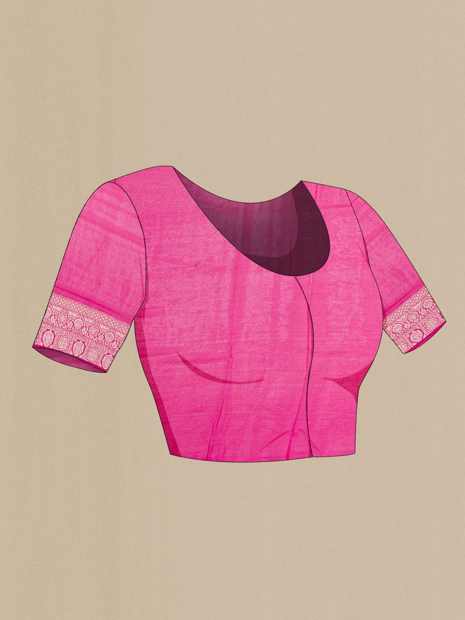 Magenta Georgette Saree