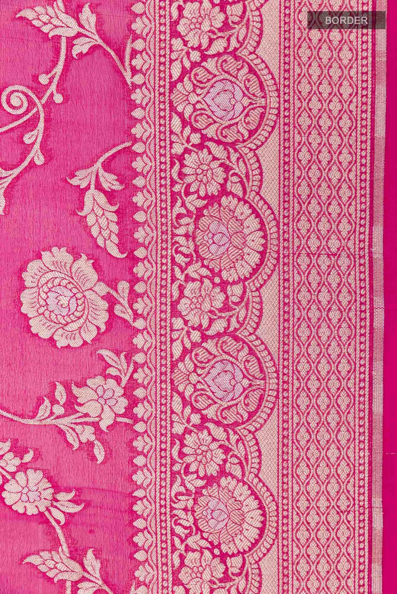 Magenta Georgette Saree