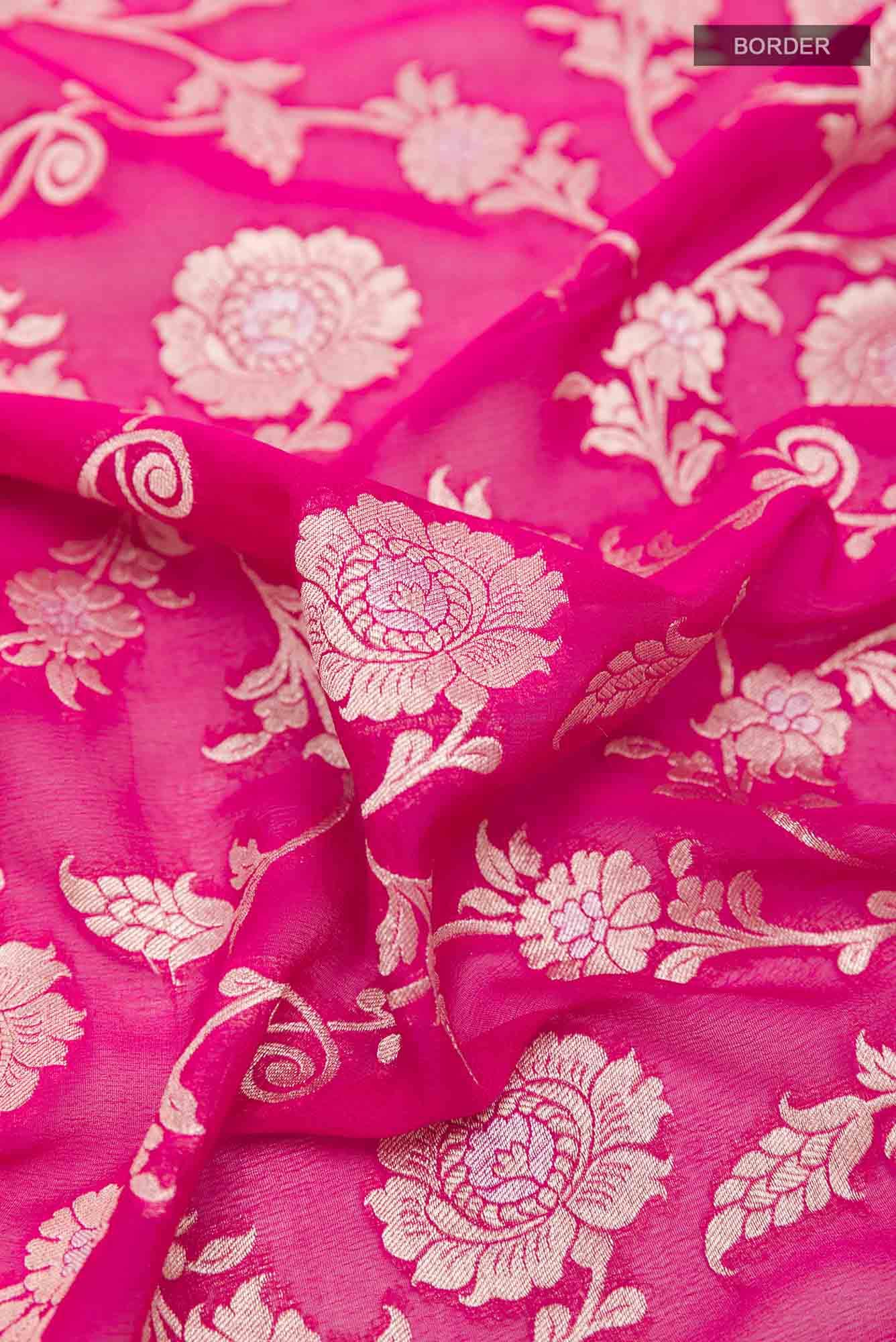 Magenta Georgette Saree