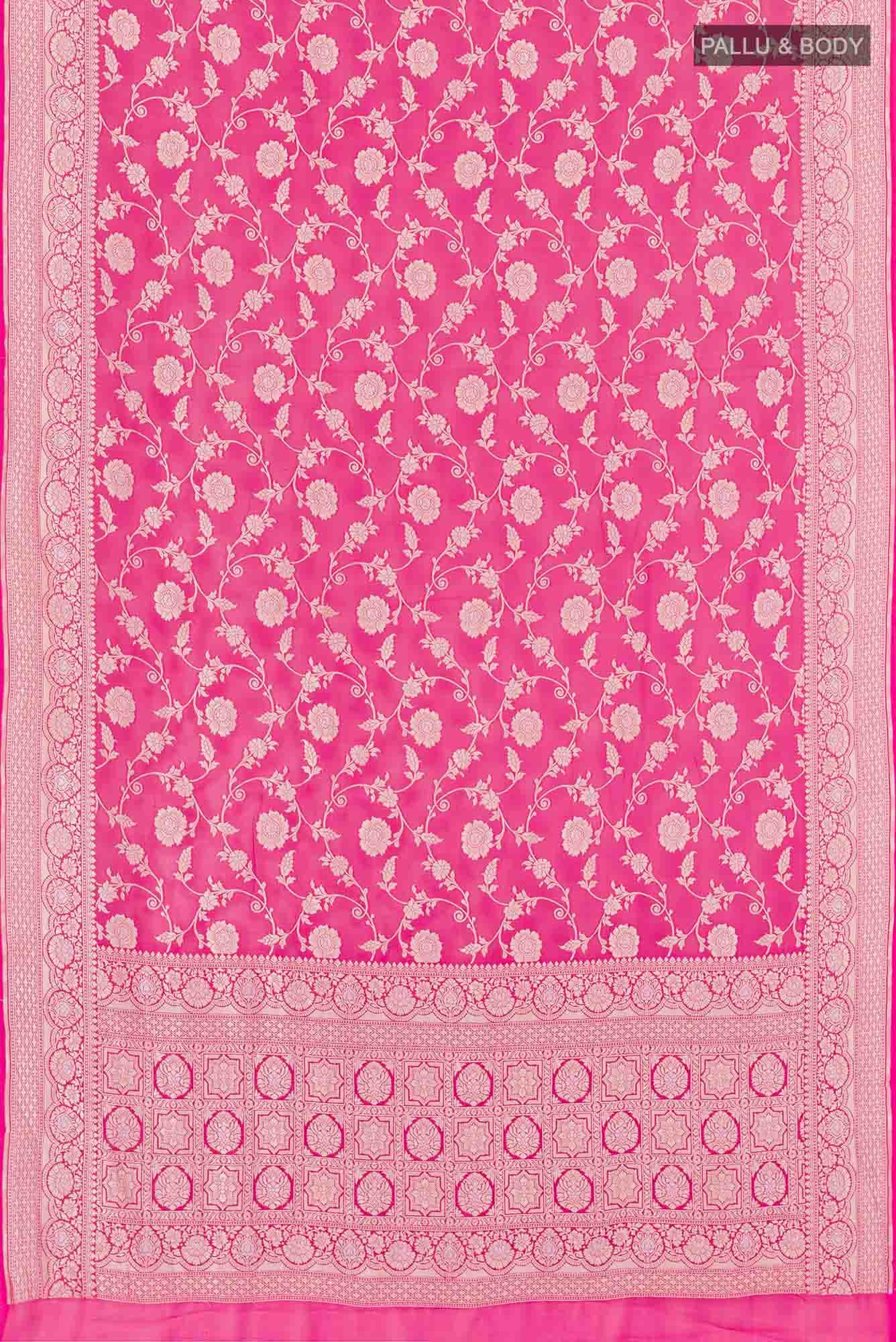 Magenta Georgette Saree