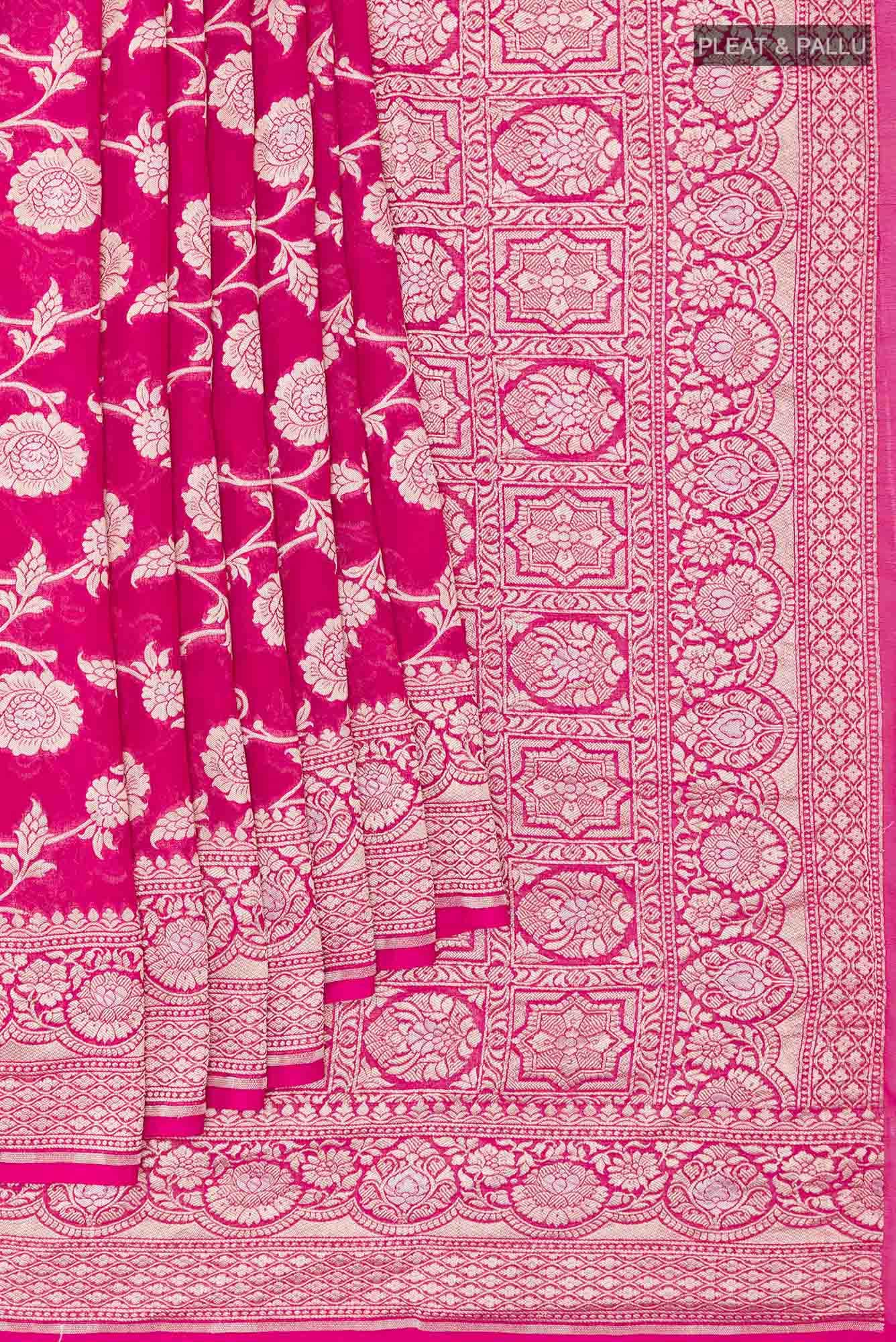Magenta Georgette Saree