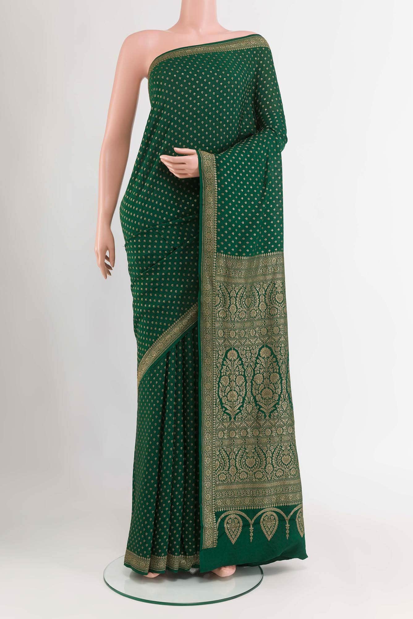 Green Georgette Saree