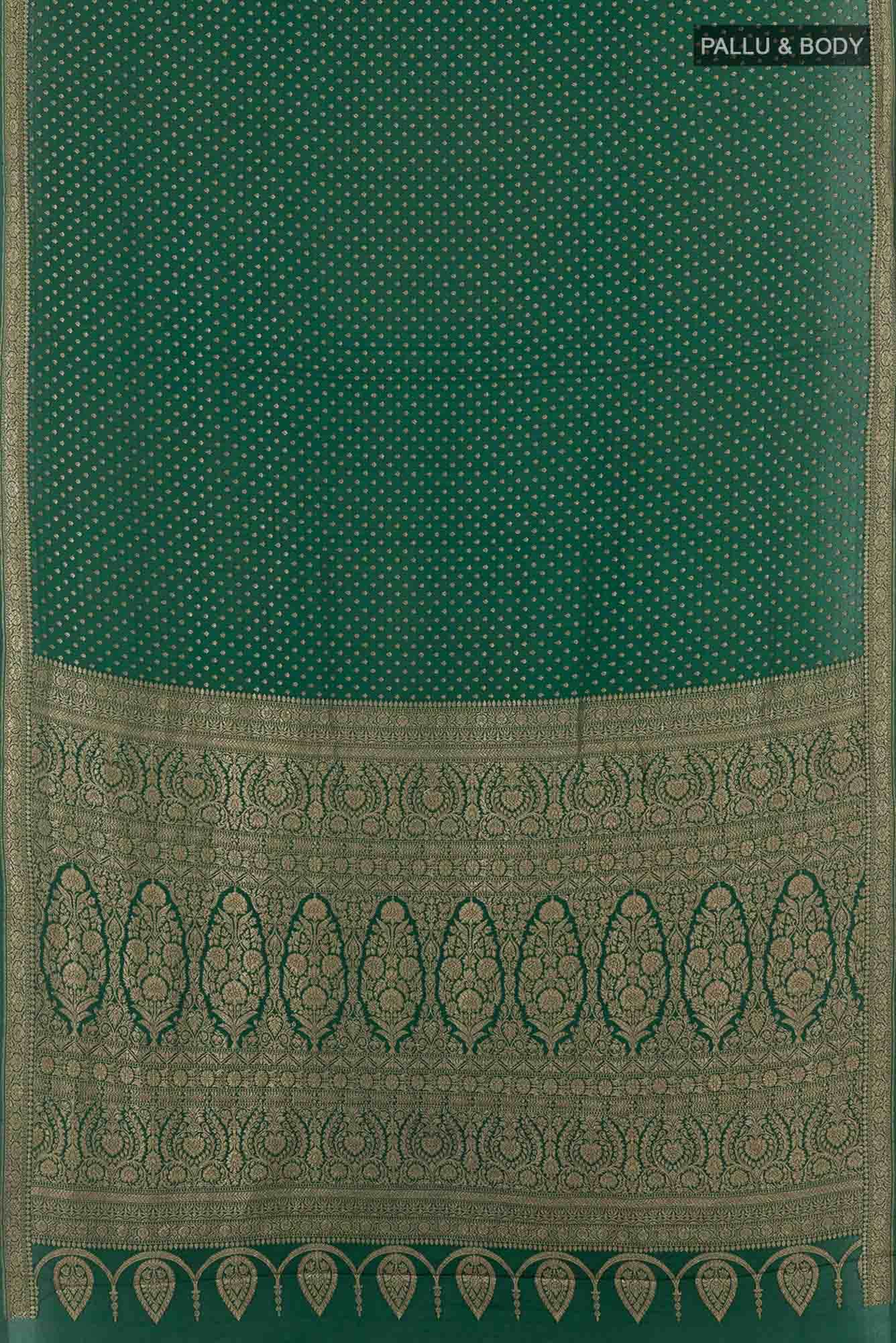 Green Georgette Saree