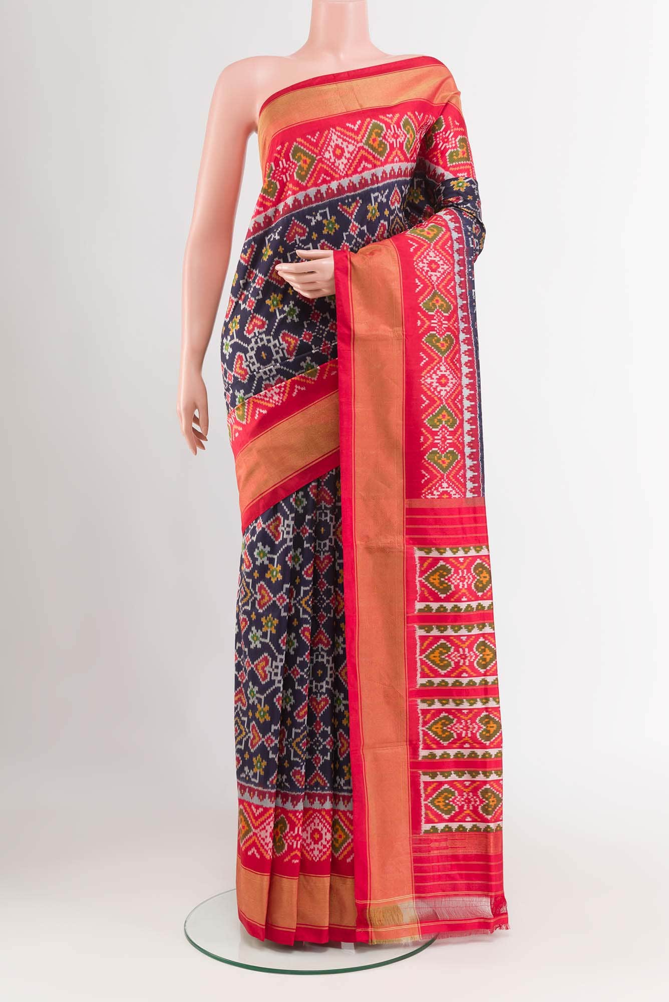 Dark Blue Pochampally Saree