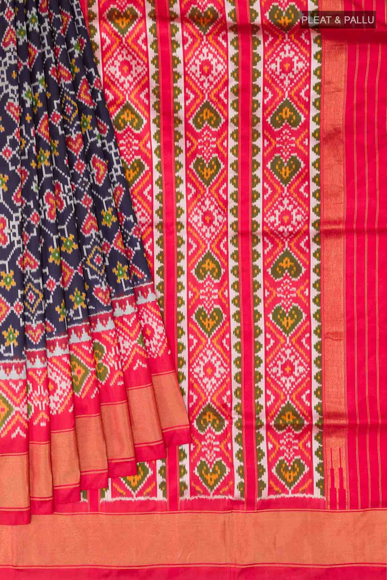 Dark Blue Pochampally Saree