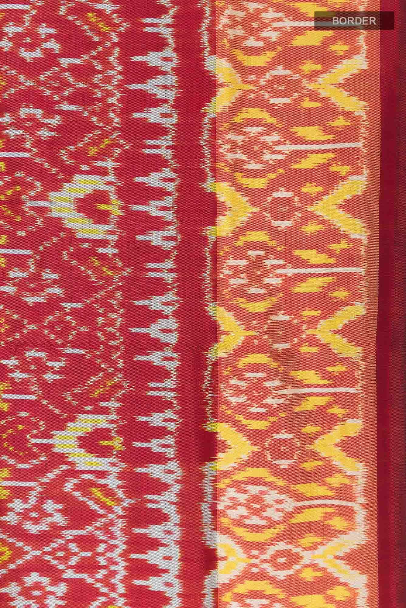 Maroon Pochampally Saree