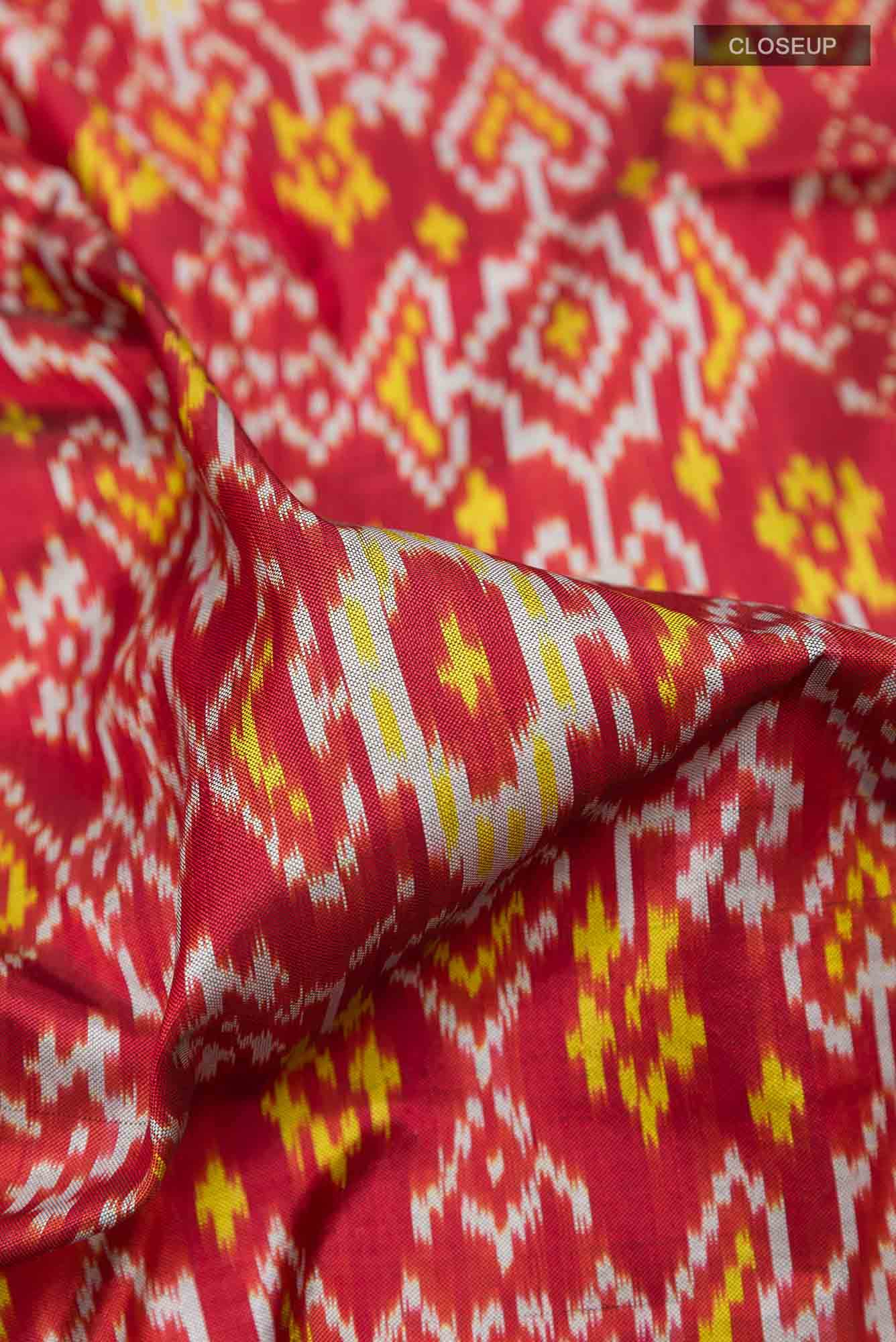 Maroon Pochampally Saree