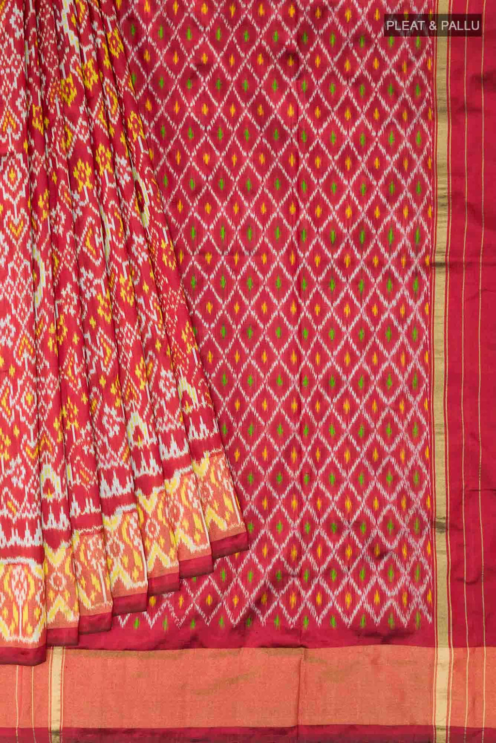 Maroon Pochampally Saree