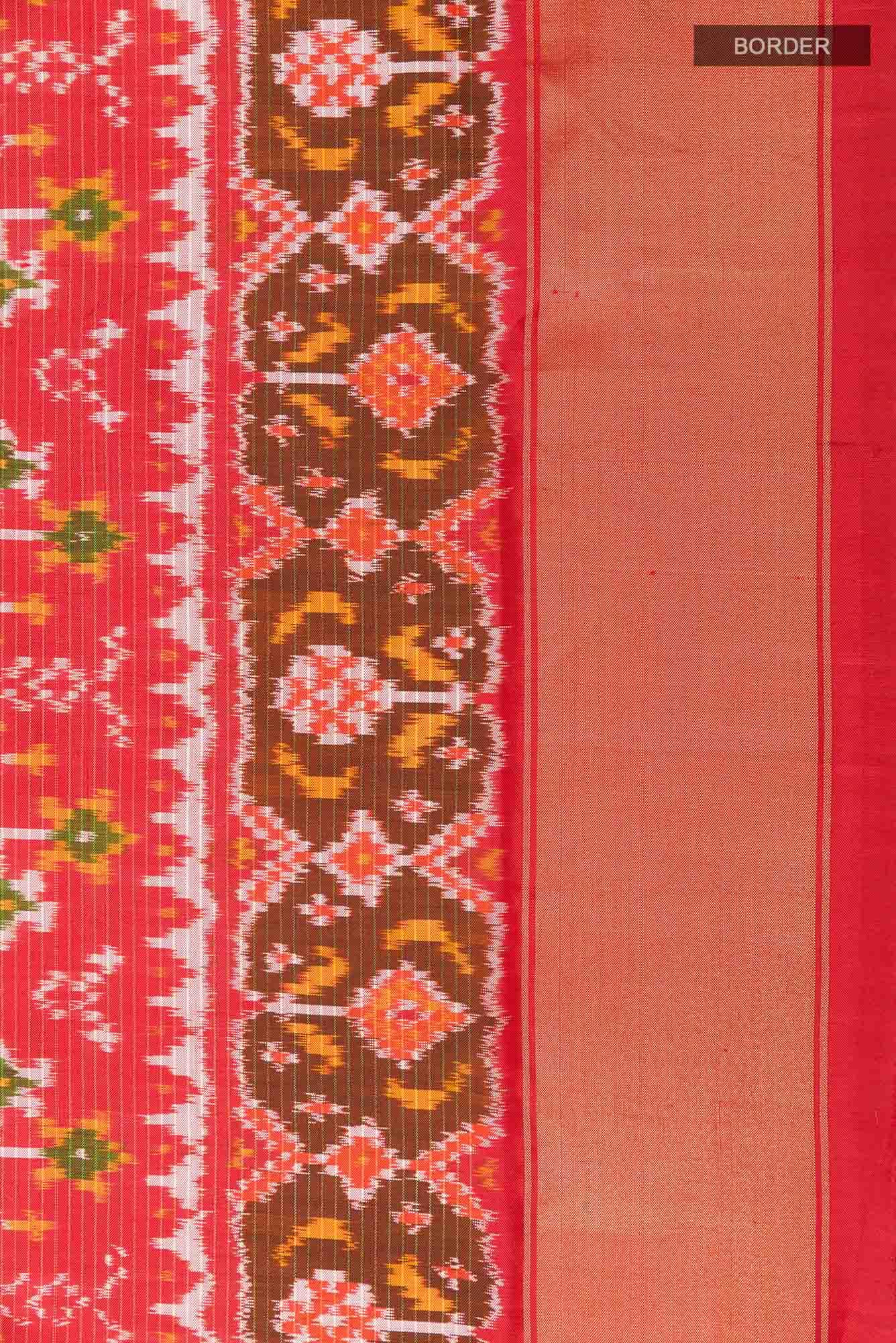 Maroon Pochampally Saree