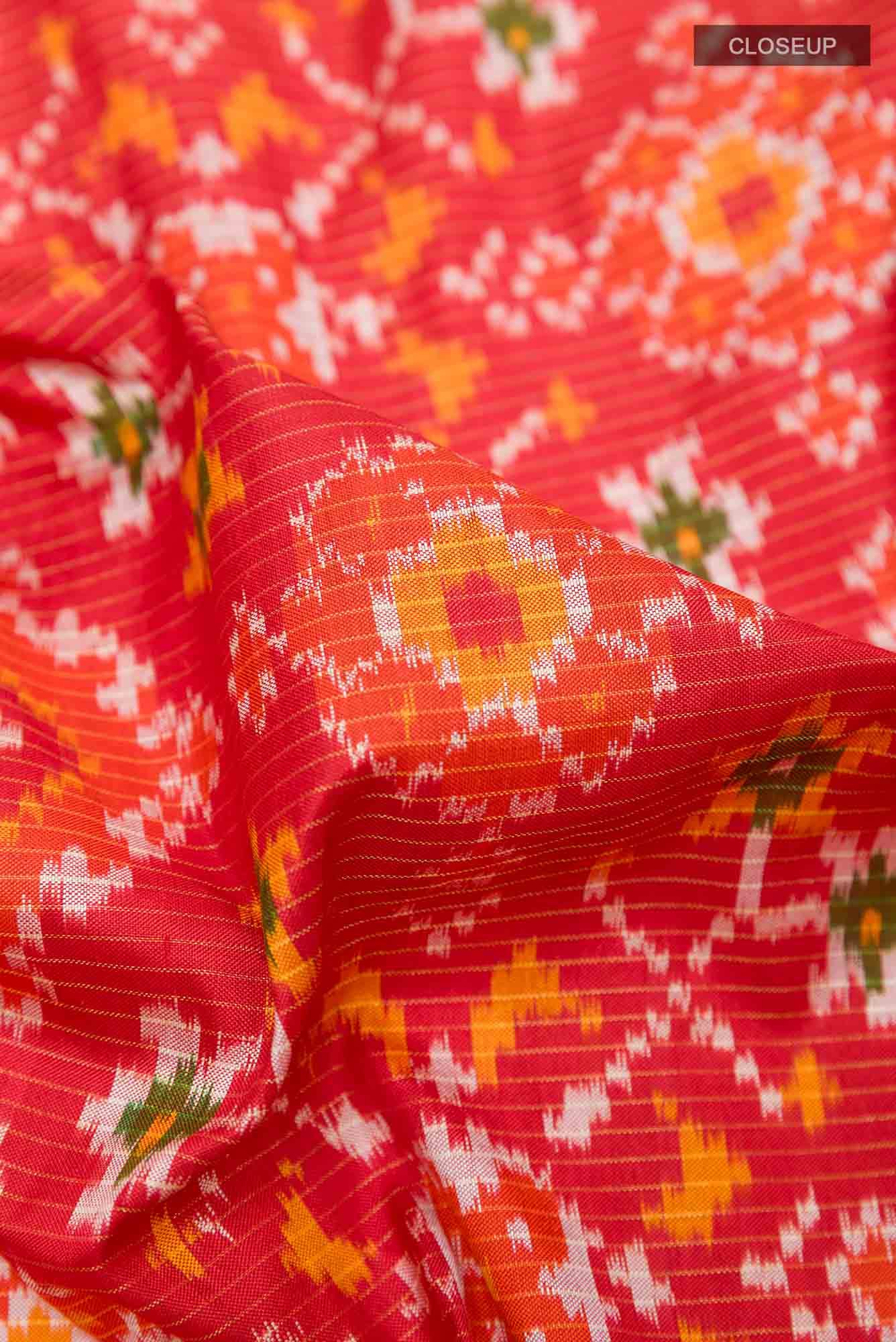 Maroon Pochampally Saree