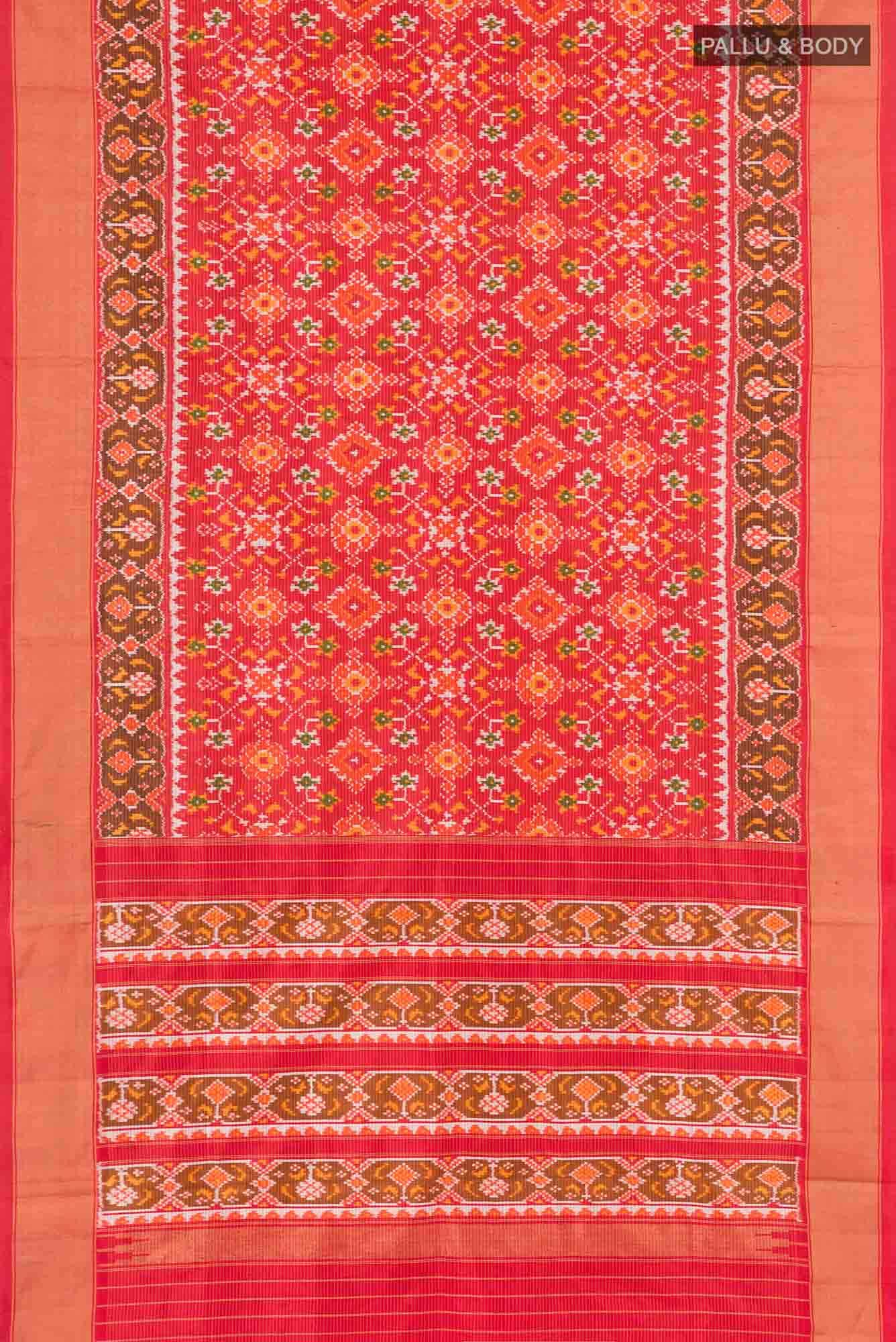 Maroon Pochampally Saree