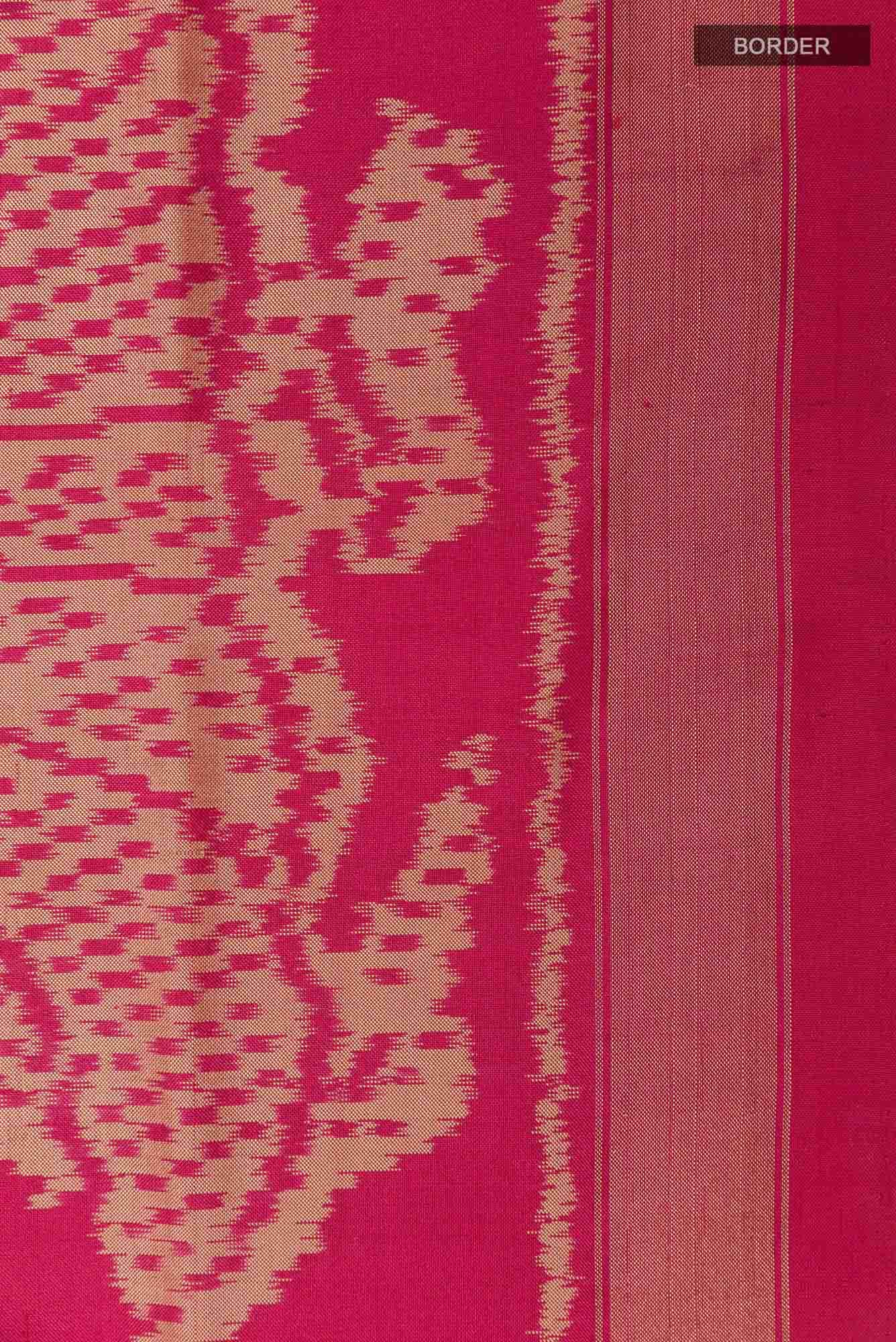 Dark Pink Pochampally Silk Saree