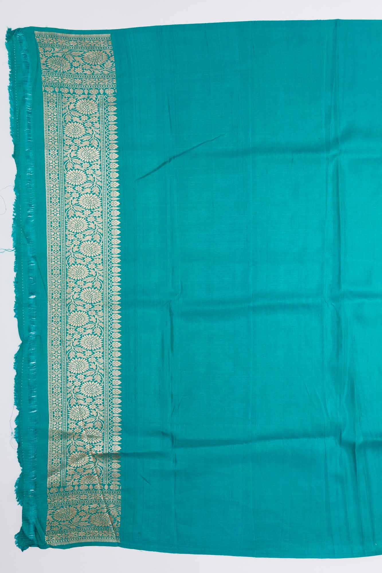 Sea Green Banarasi Tussar Silk Saree