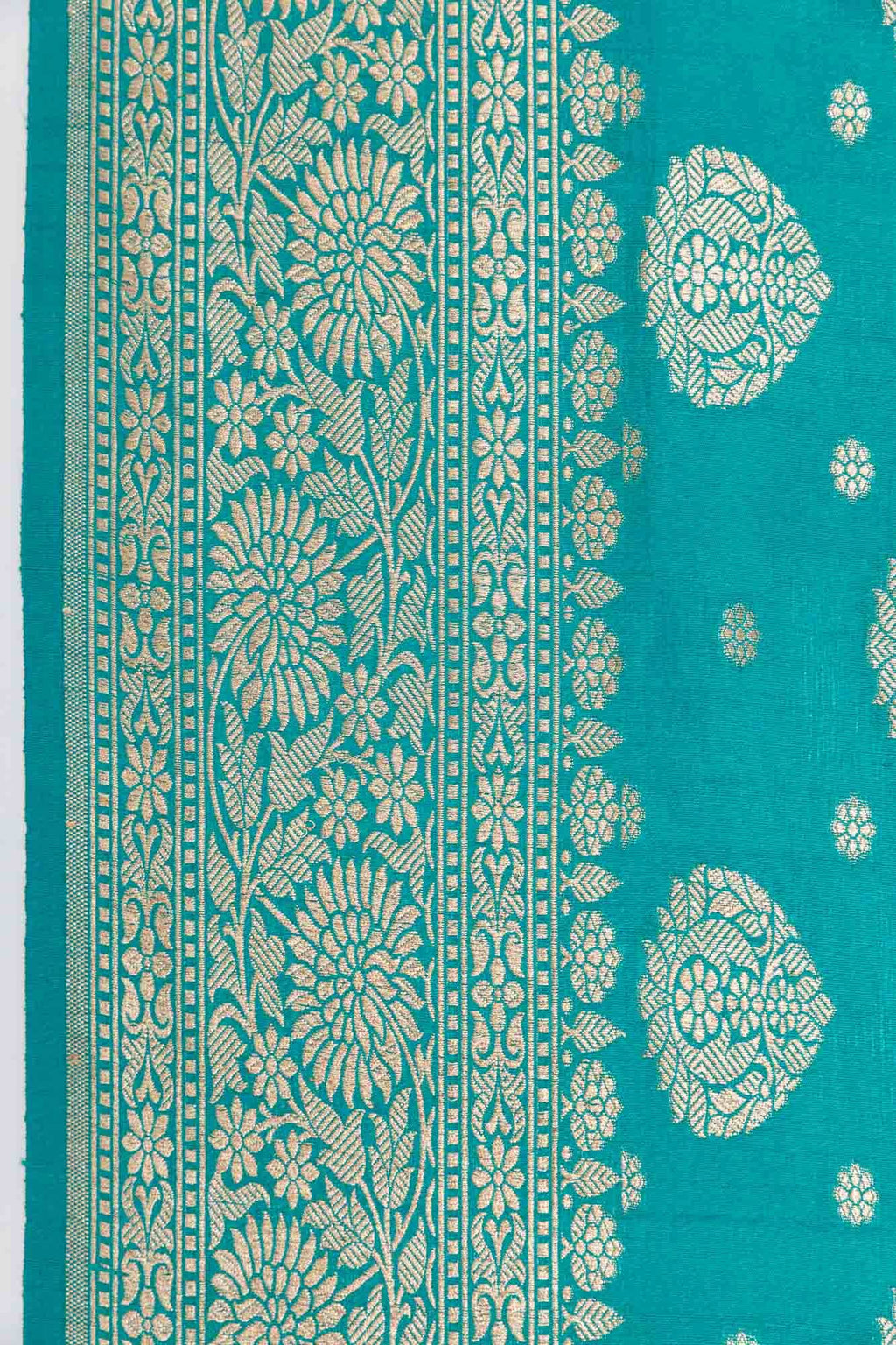 Sea Green Banarasi Tussar Silk Saree