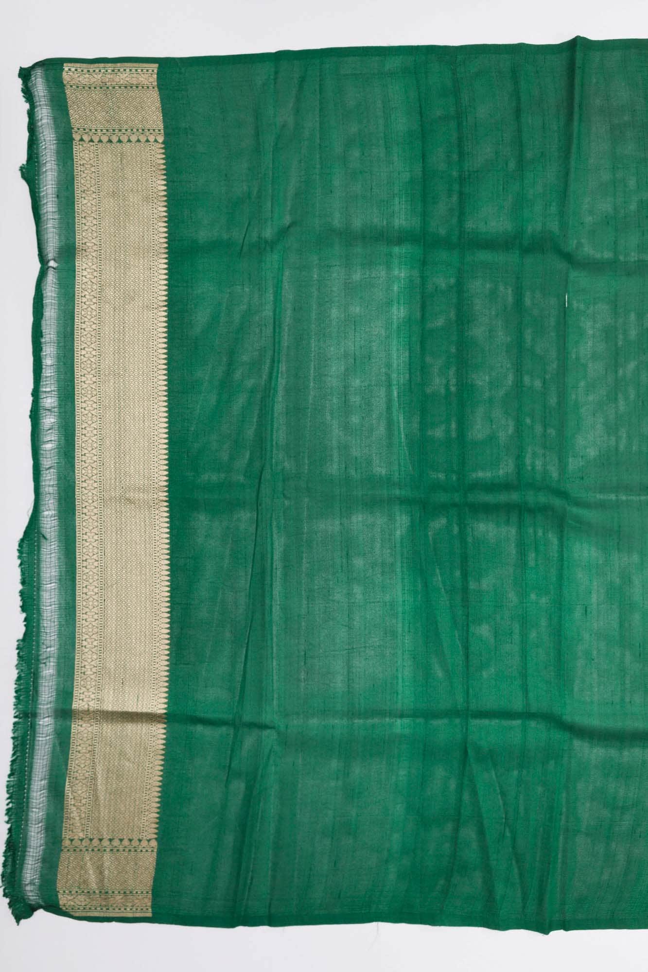 Green Banarasi Tussar Silk Saree