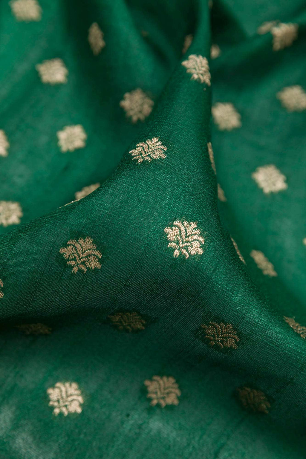 Green Banarasi Tussar Silk Saree
