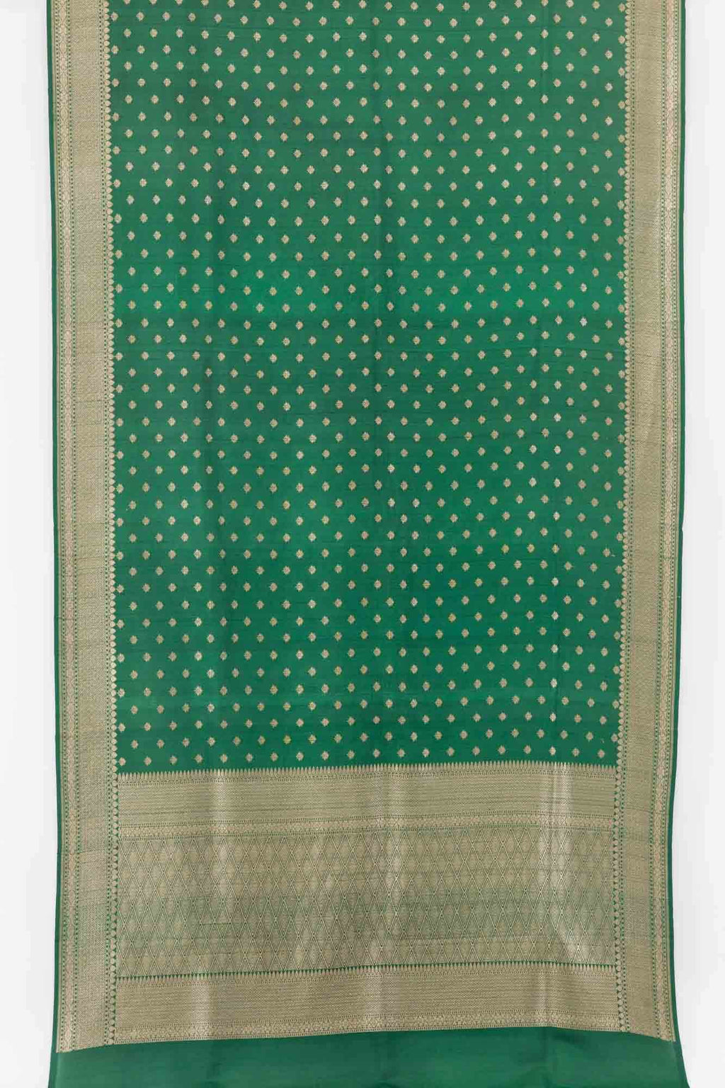 Green Banarasi Tussar Silk Saree
