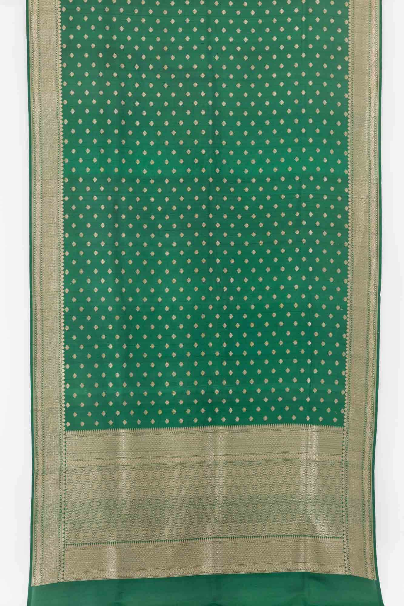 Green Banarasi Tussar Silk Saree