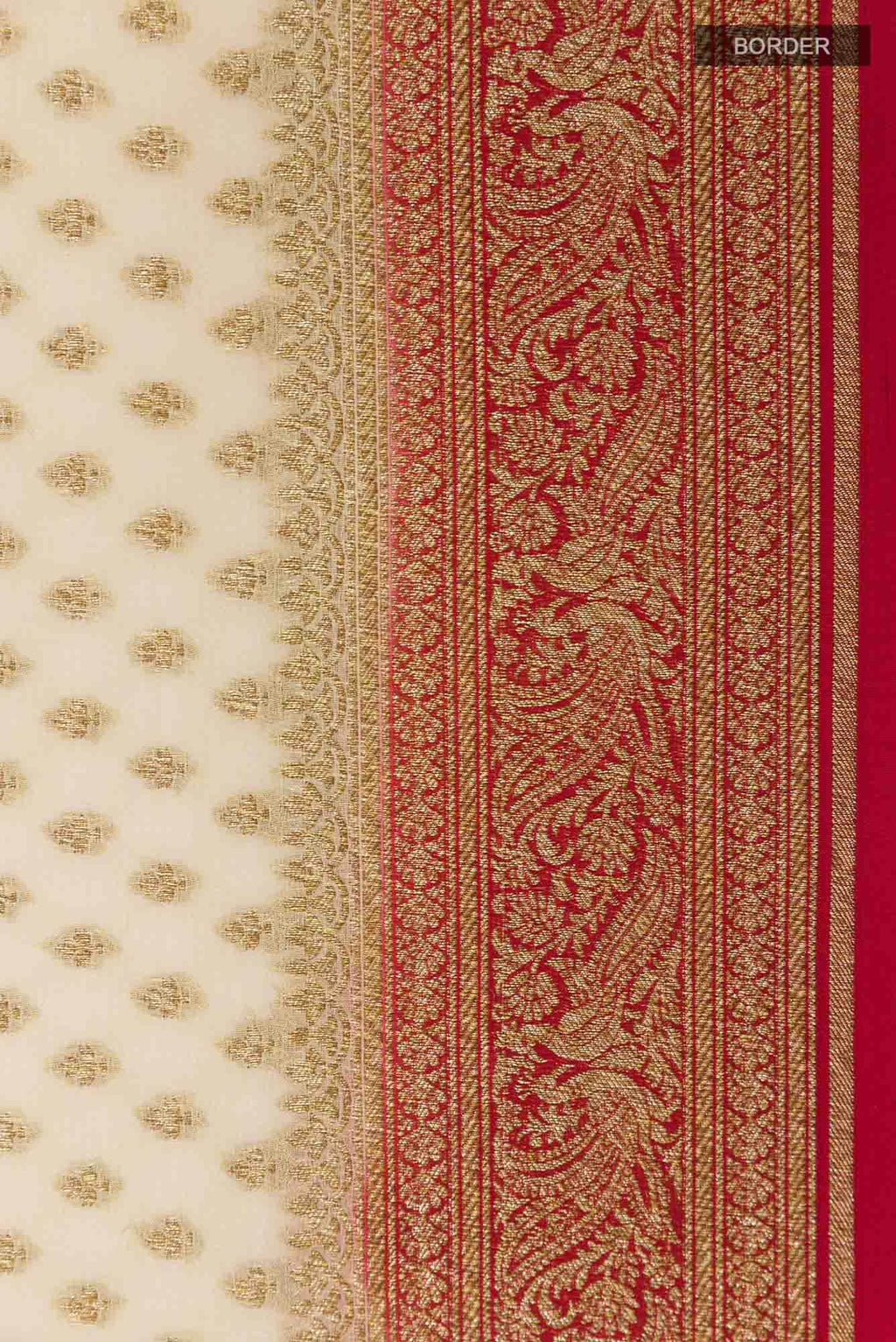 Beige Banarasi Georgette Saree