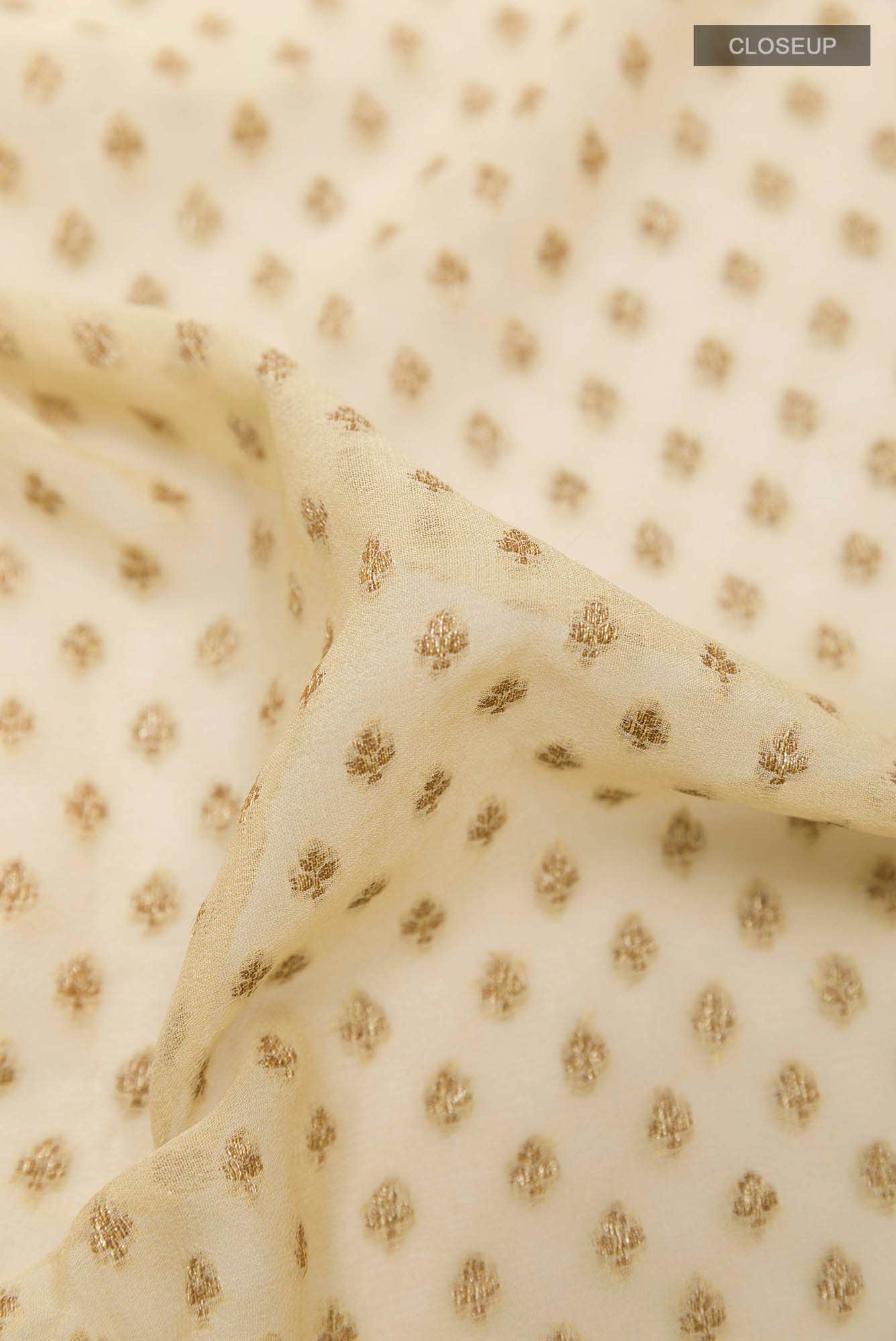 Beige Banarasi Georgette Saree