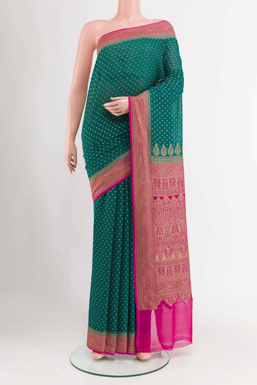 Green Georgette Saree