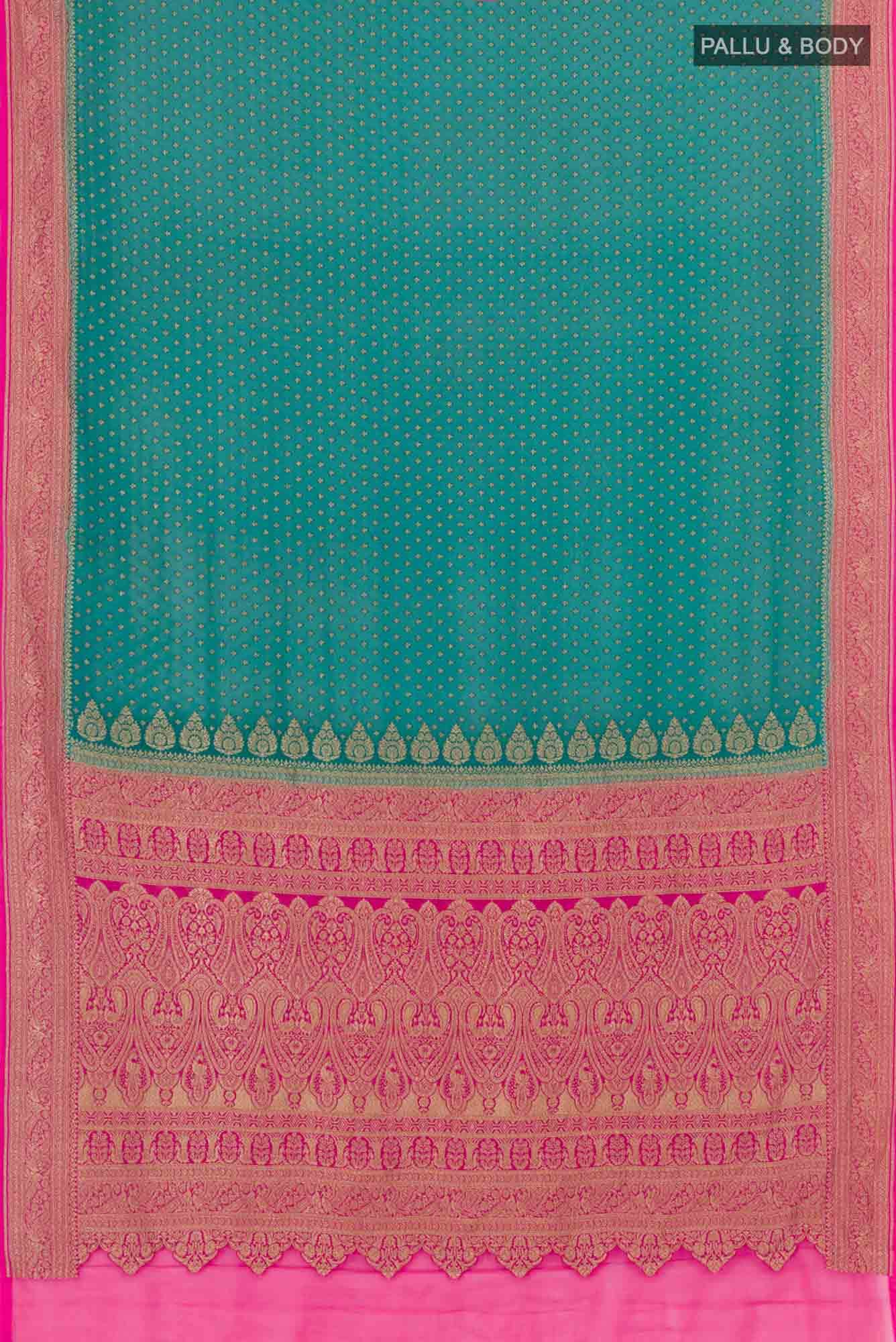 Green Georgette Saree