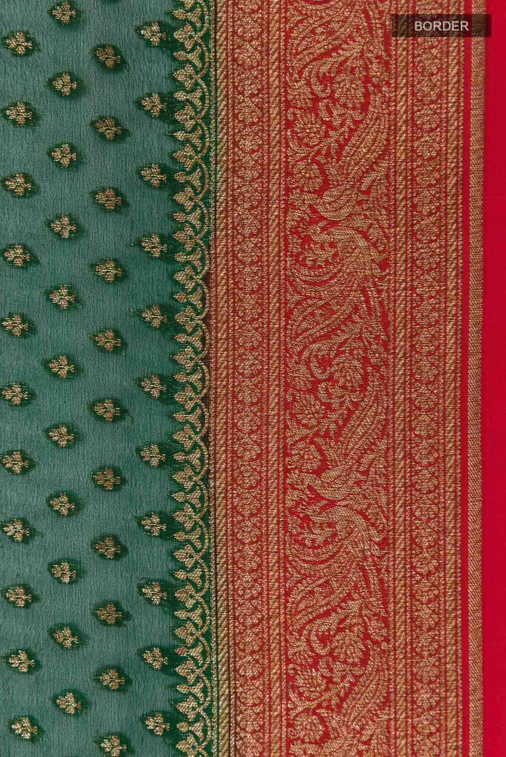 Green Georgette Saree