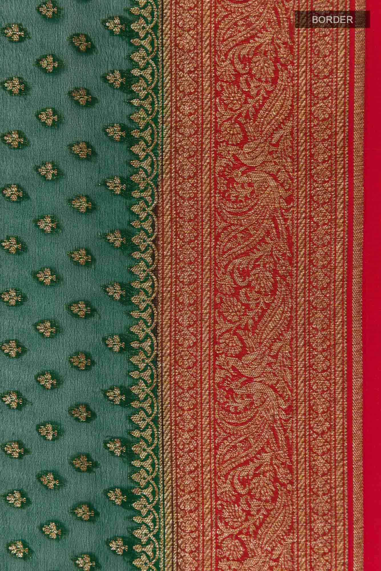 Green Georgette Saree