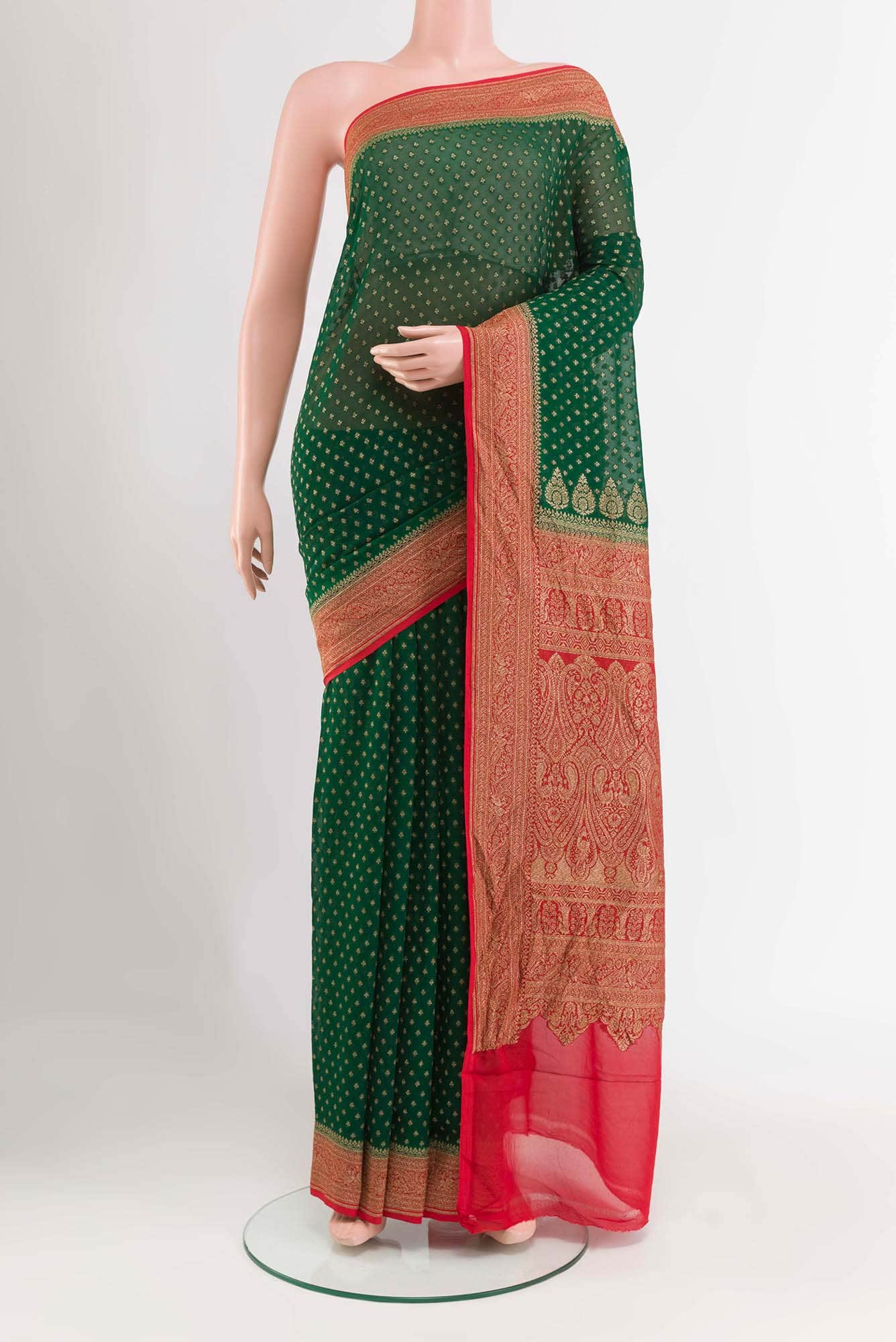 Green Georgette Saree