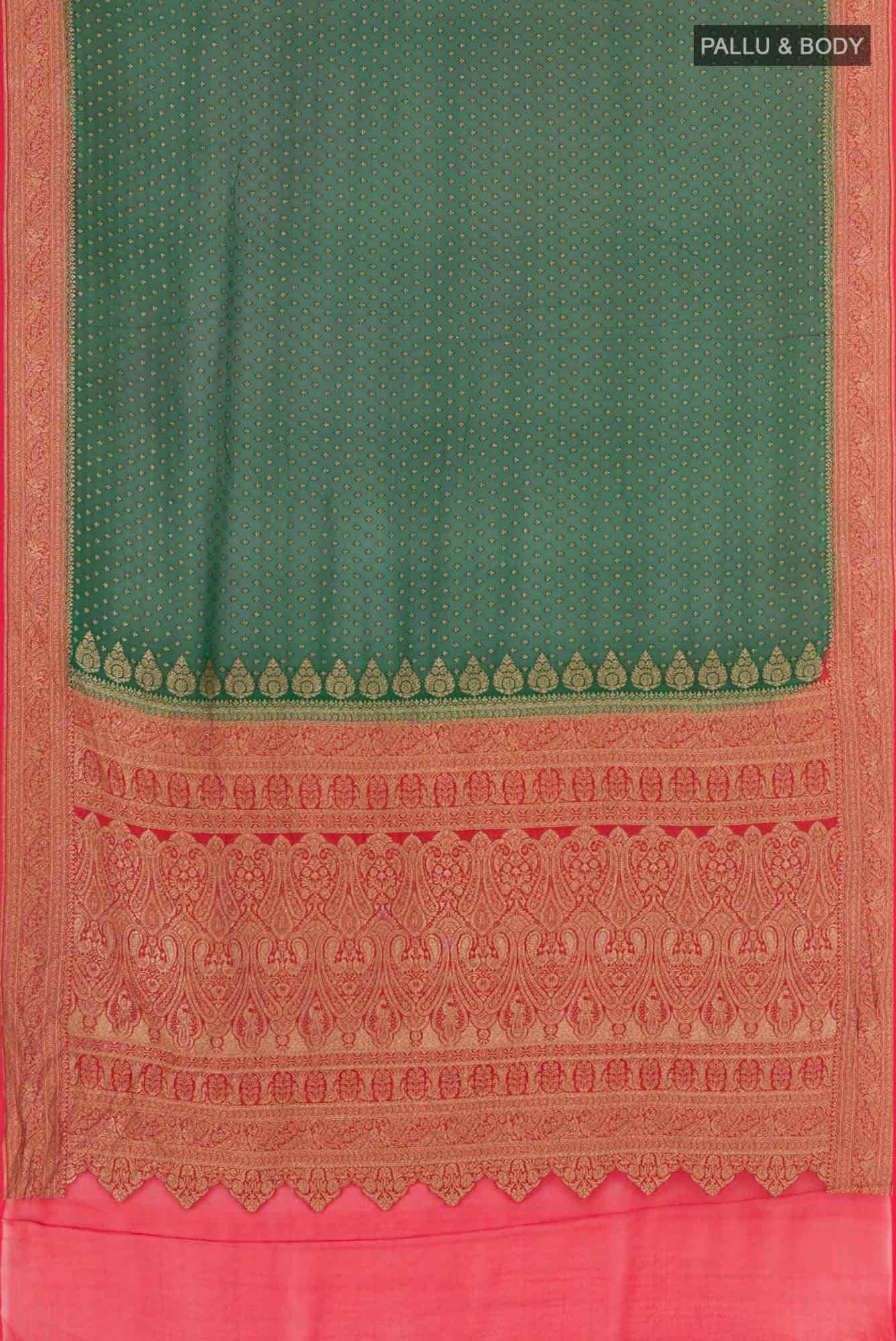Green Georgette Saree