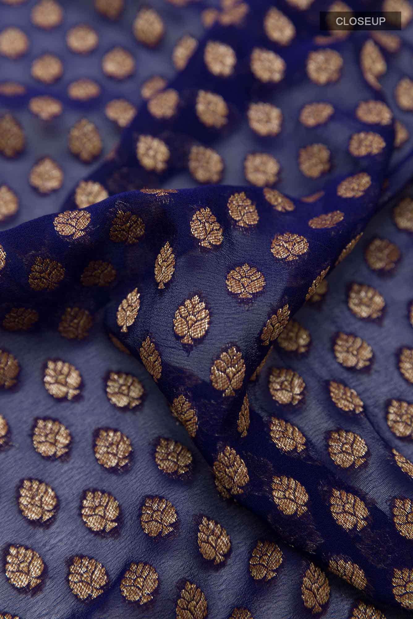 Dark Blue Georgette Saree
