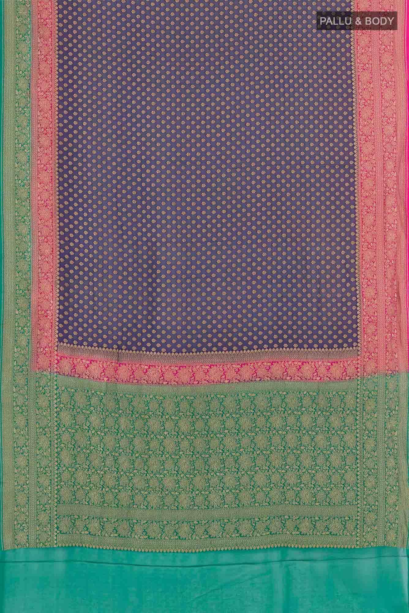 Dark Blue Georgette Saree
