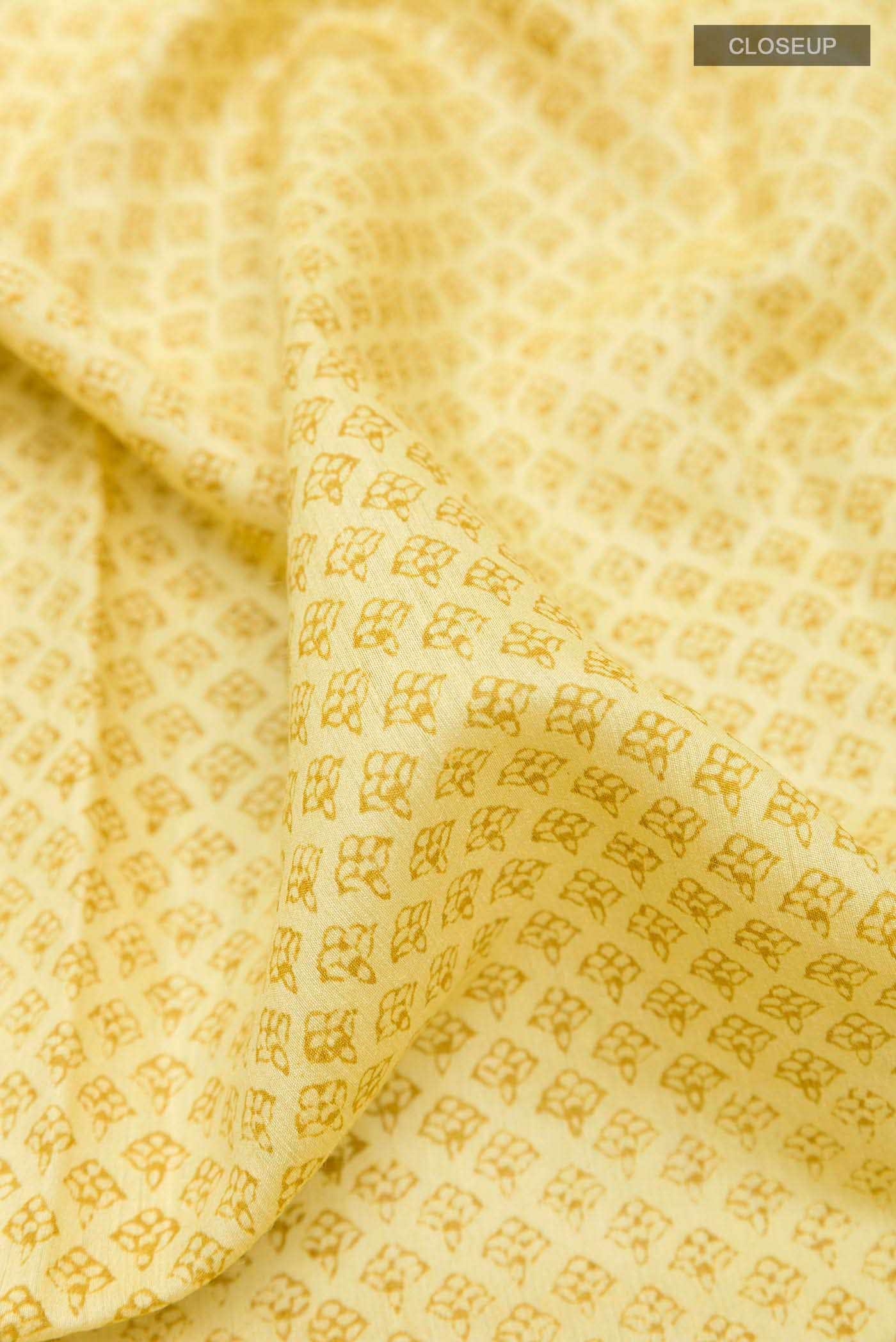 Yellow Tussar Silk Saree