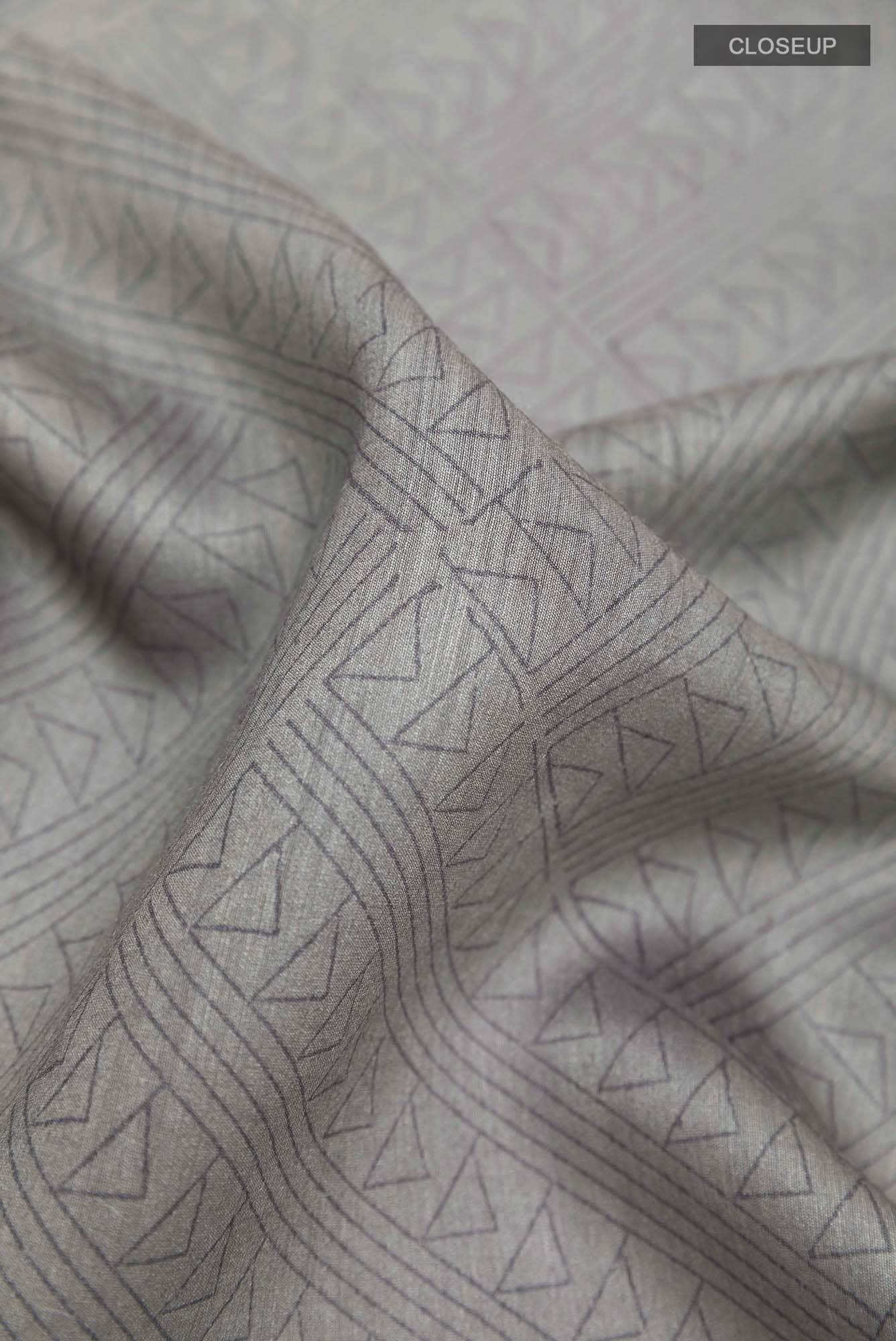 Grey Tussar Saree