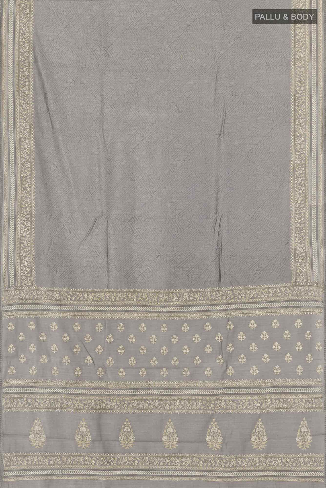 Grey Tussar Saree