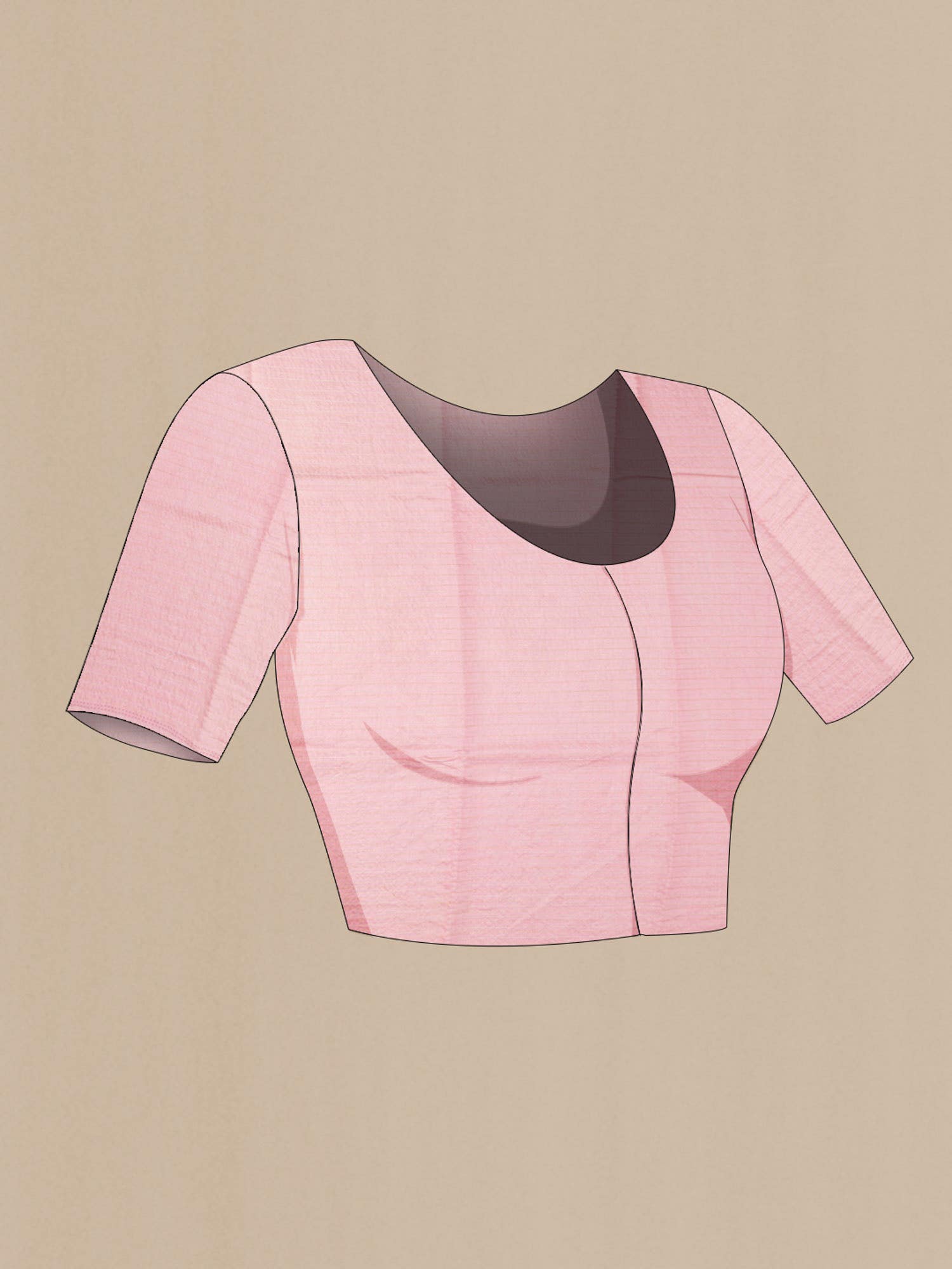 Pink Tussar Saree