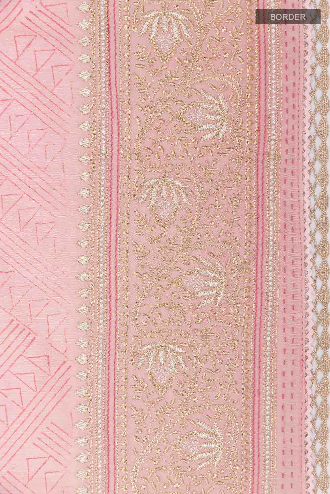 Pink Tussar Saree