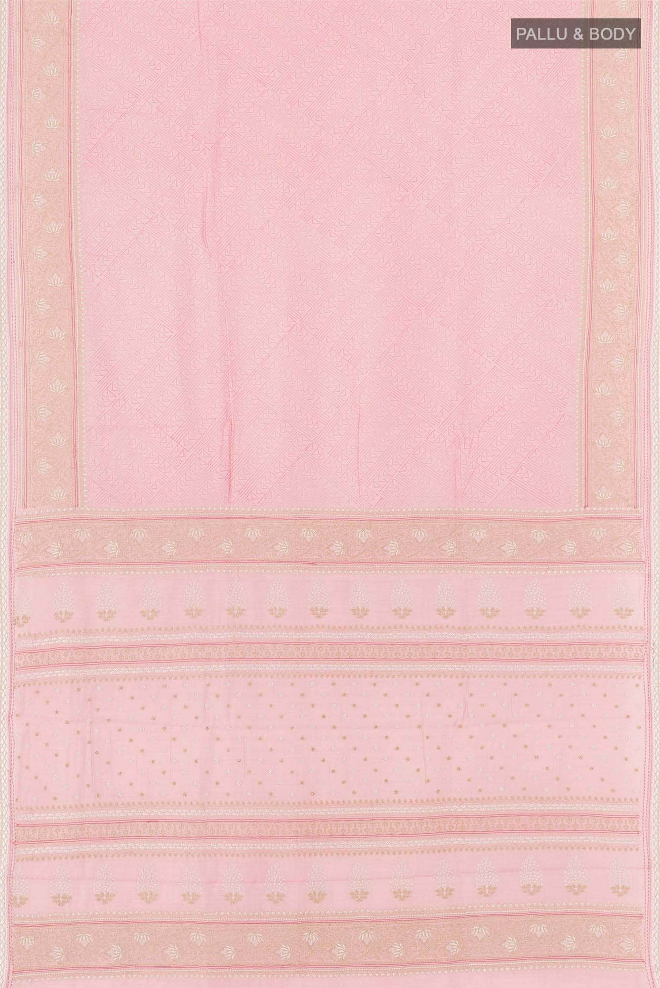 Pink Tussar Saree