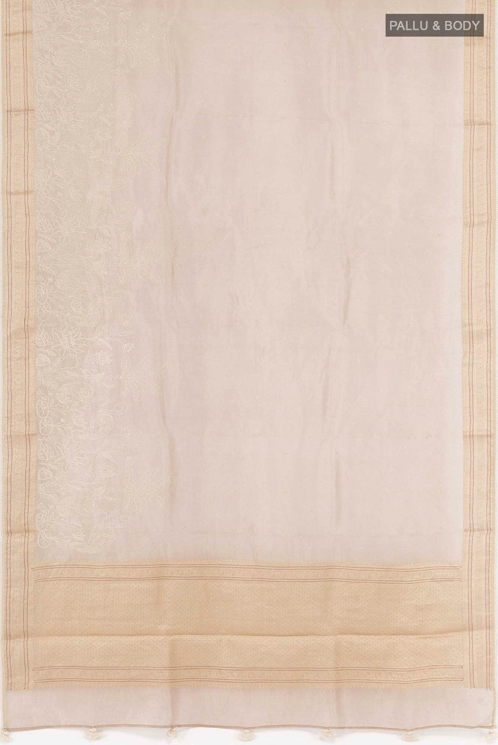 Beige Tissue Silk Saree