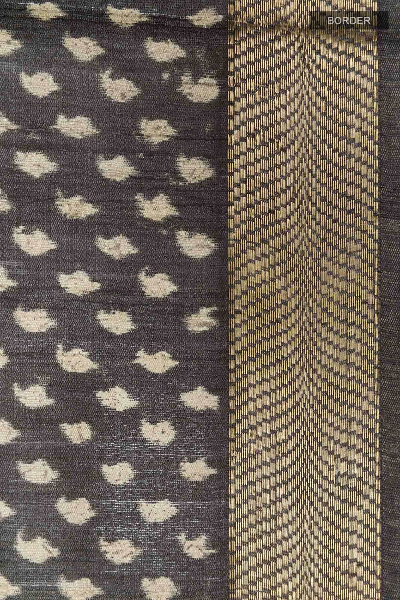 Black Tussar Saree