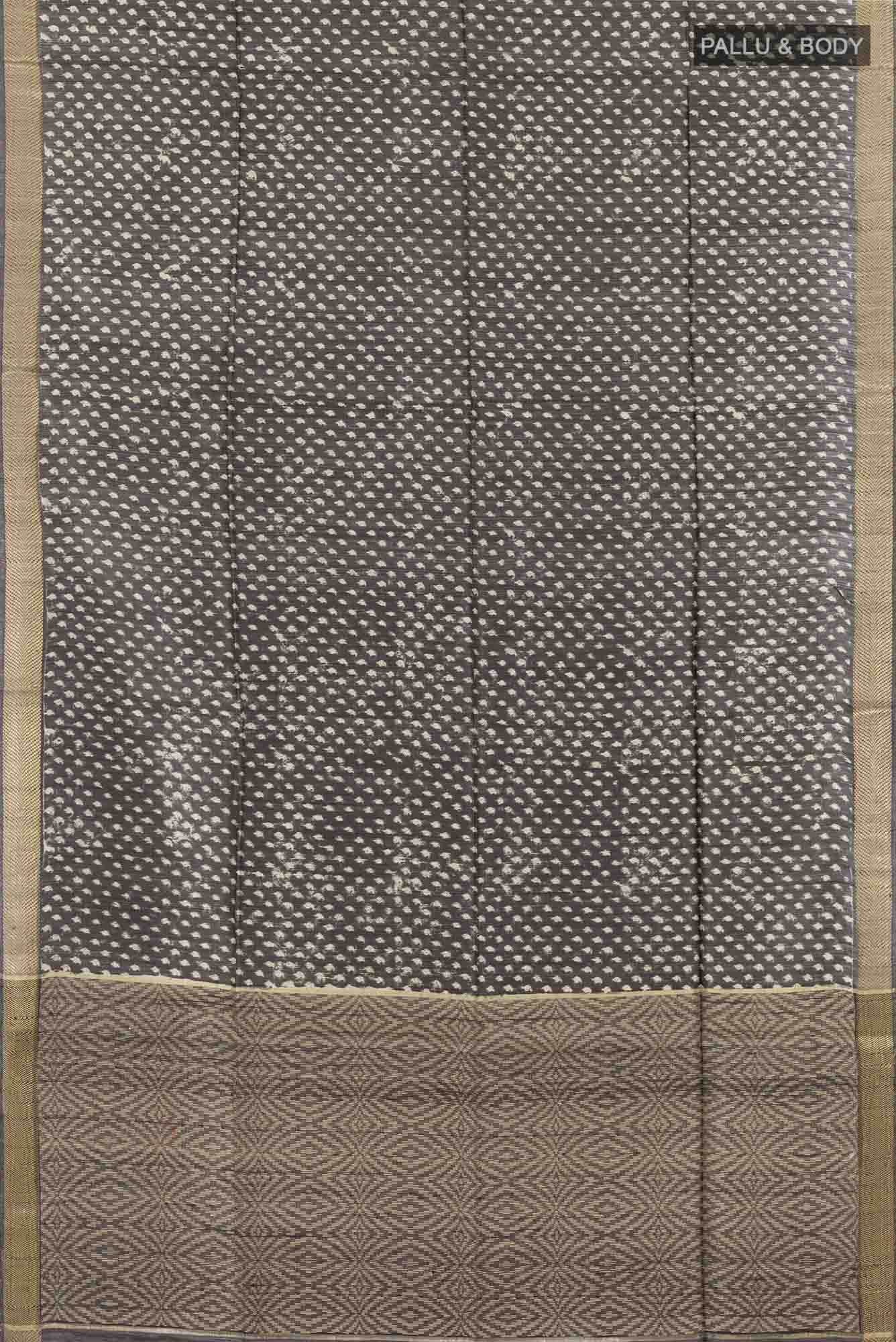 Black Tussar Saree