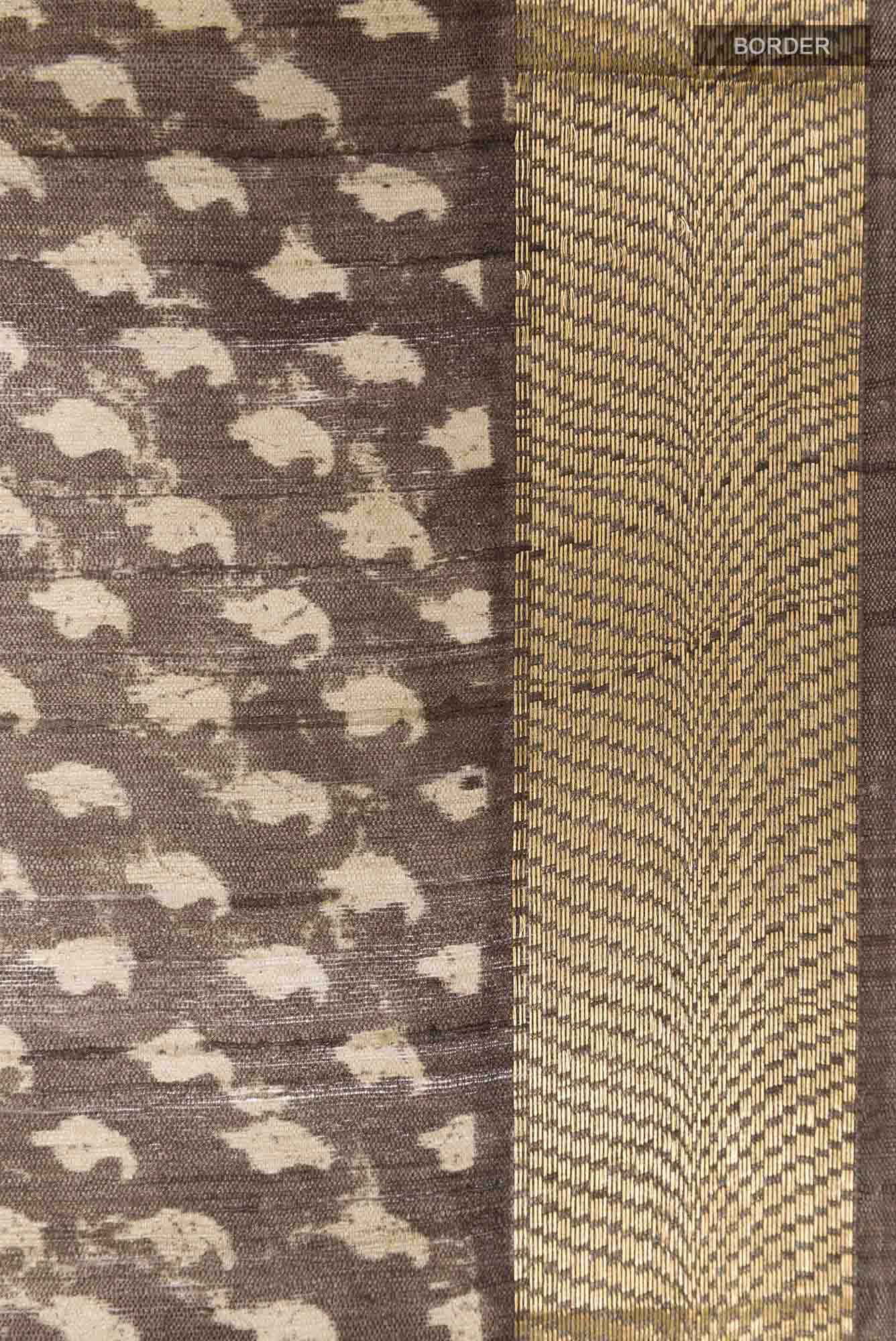 Grey Tussar Saree