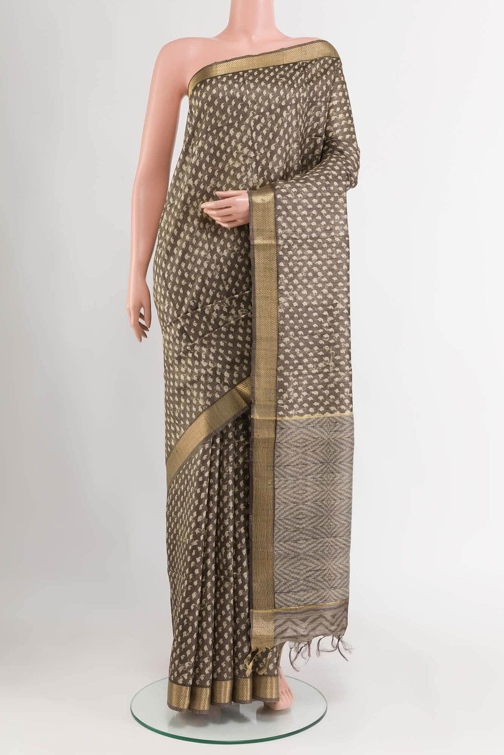 Grey Tussar Saree