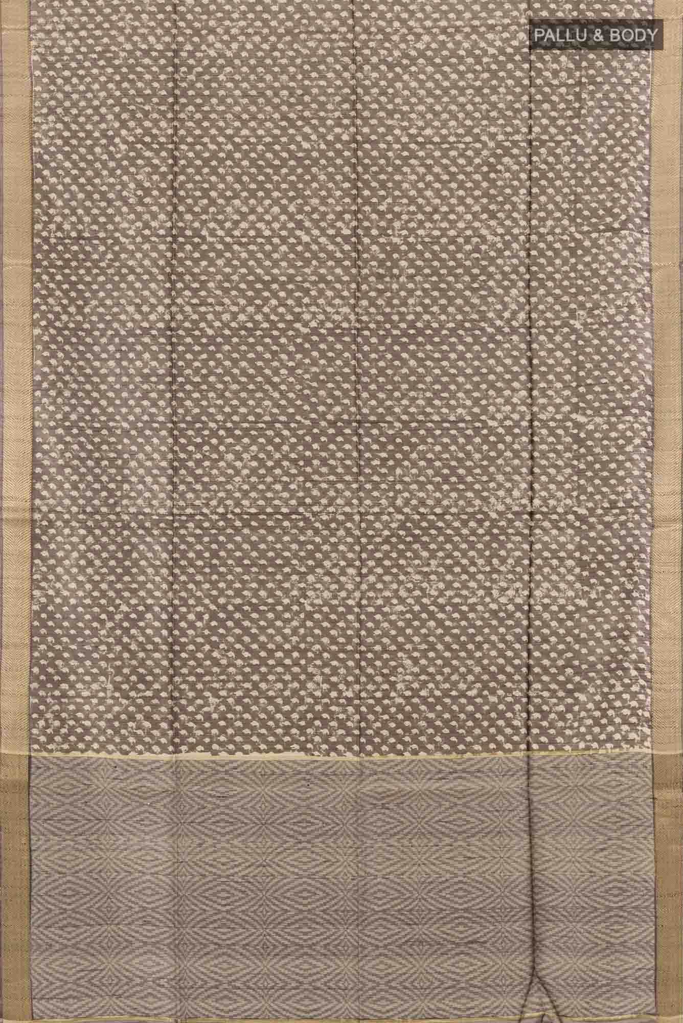 Grey Tussar Saree
