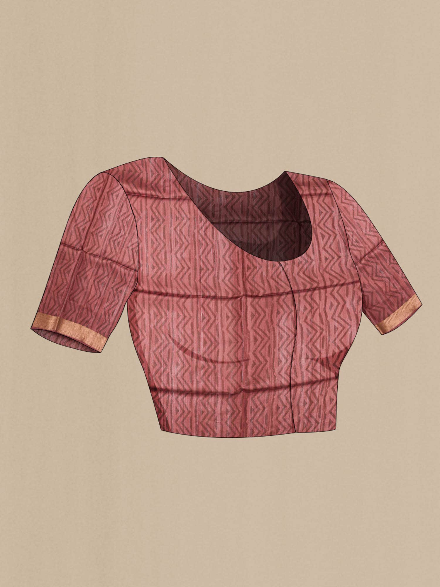 Maroon Tussar Saree
