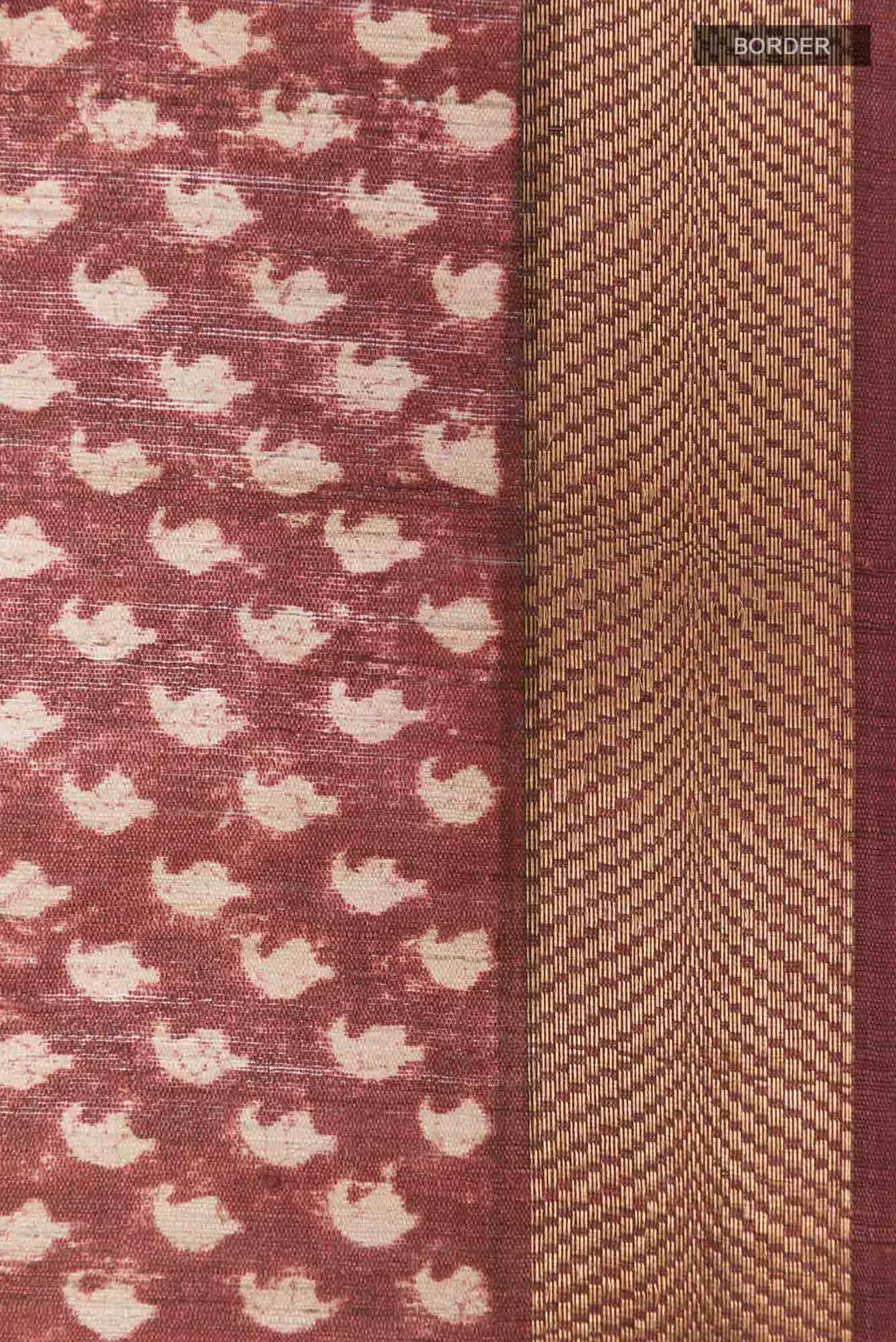 Maroon Tussar Saree