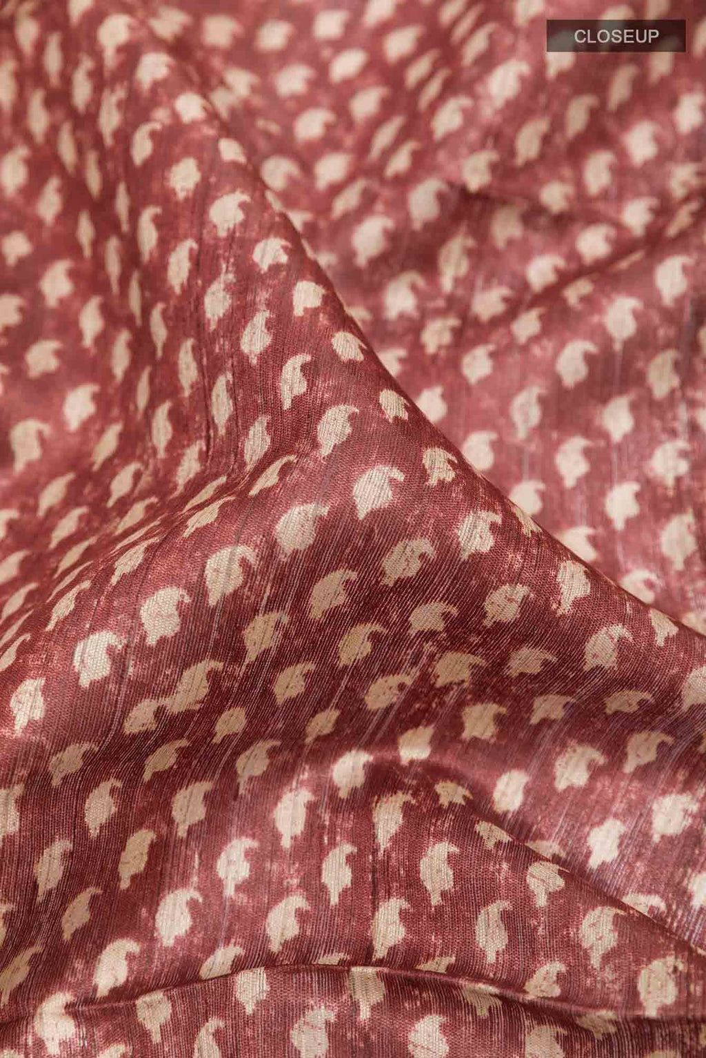 Maroon Tussar Saree