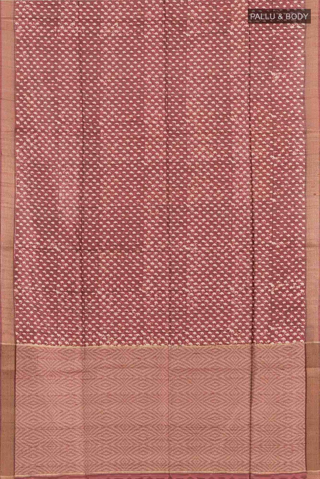 Maroon Tussar Saree