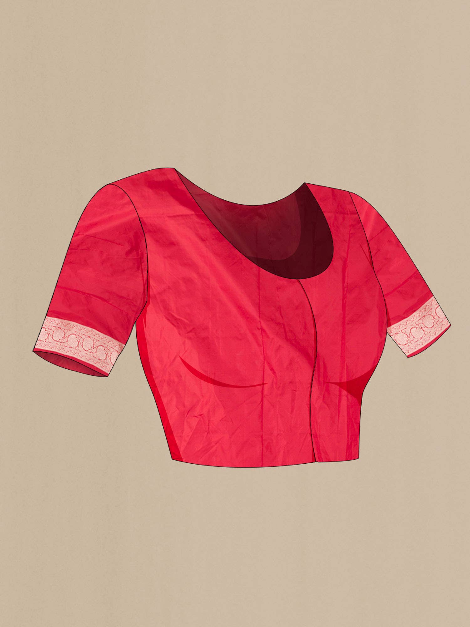 Red Blended Banarasi Silk Saree
